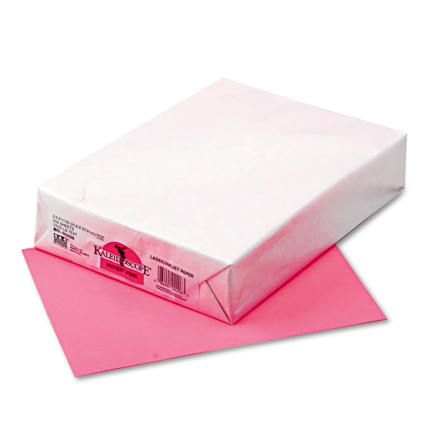  Pacon 102206 Kaleidoscope Multipurpose Colored Paper, 24lb, 8.5 x 11, Hyper Pink, 500/Ream (PAC102206) 