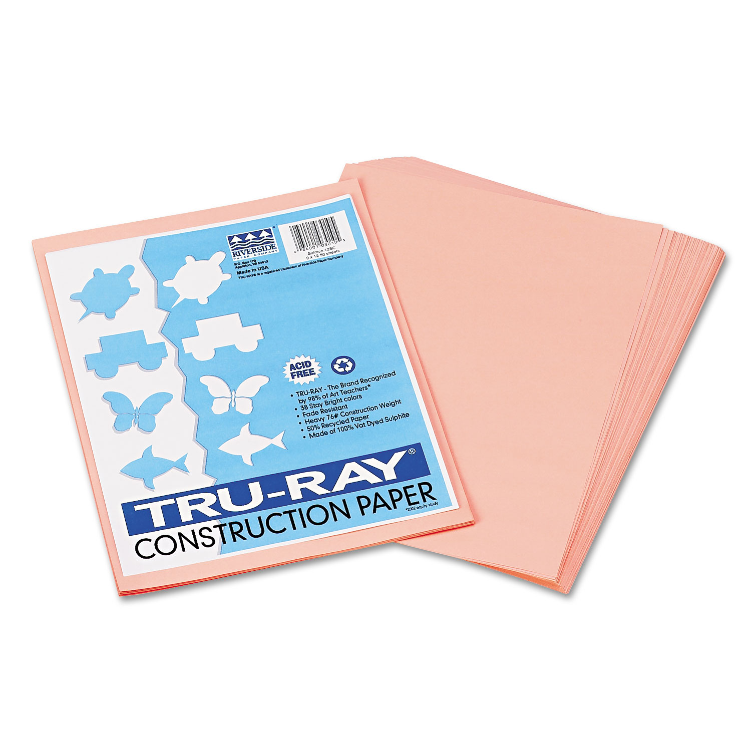 Pacon® Tru-Ray Construction Paper, 76lb, 9 x 12, Salmon, 50/Pack