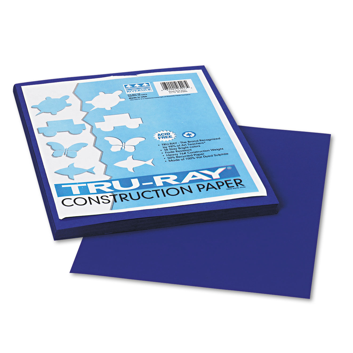  Pacon 103017 Tru-Ray Construction Paper, 76lb, 9 x 12, Royal Blue, 50/Pack (PAC103017) 