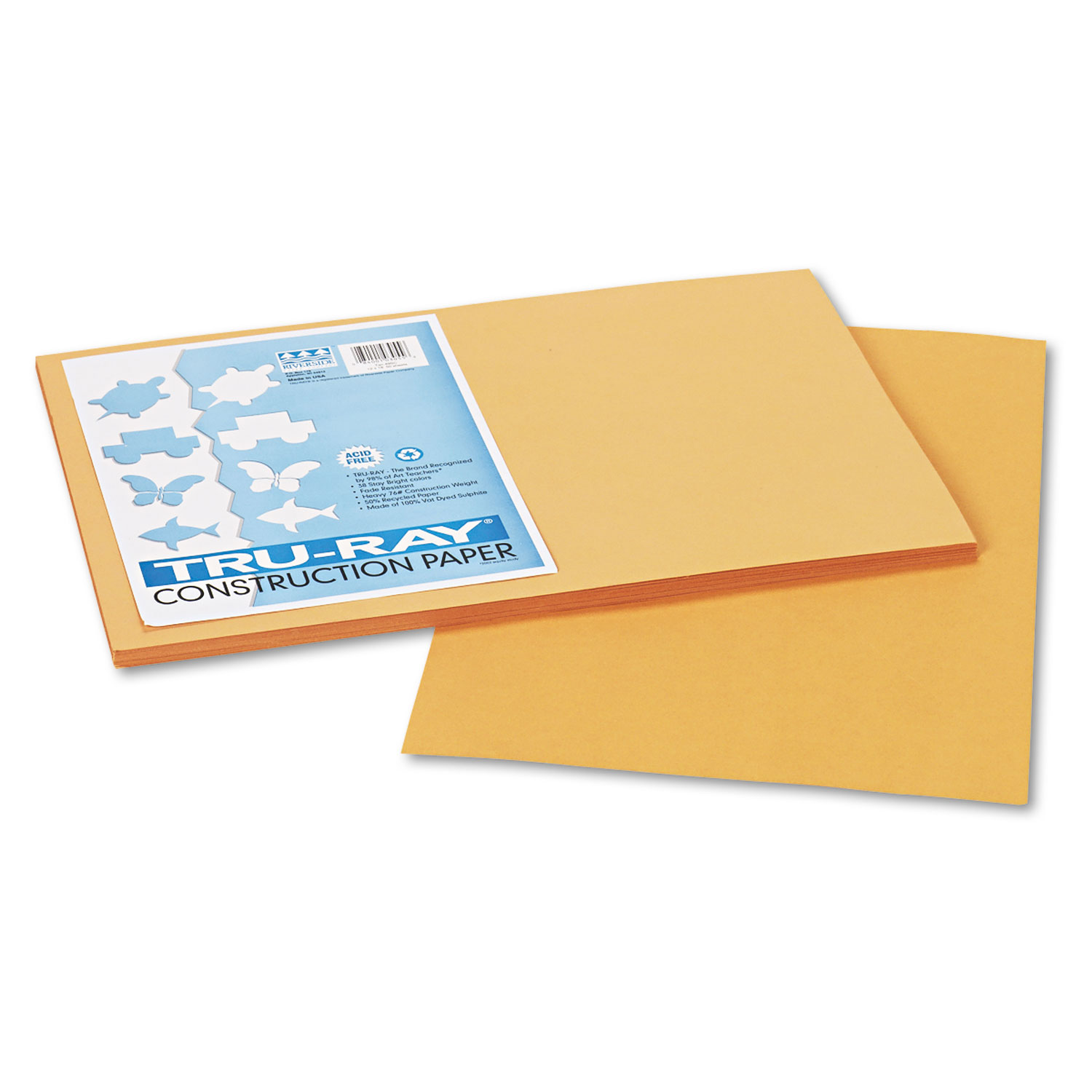  Pacon 103055 Tru-Ray Construction Paper, 76lb, 12 x 18, Tan, 50/Pack (PAC103055) 