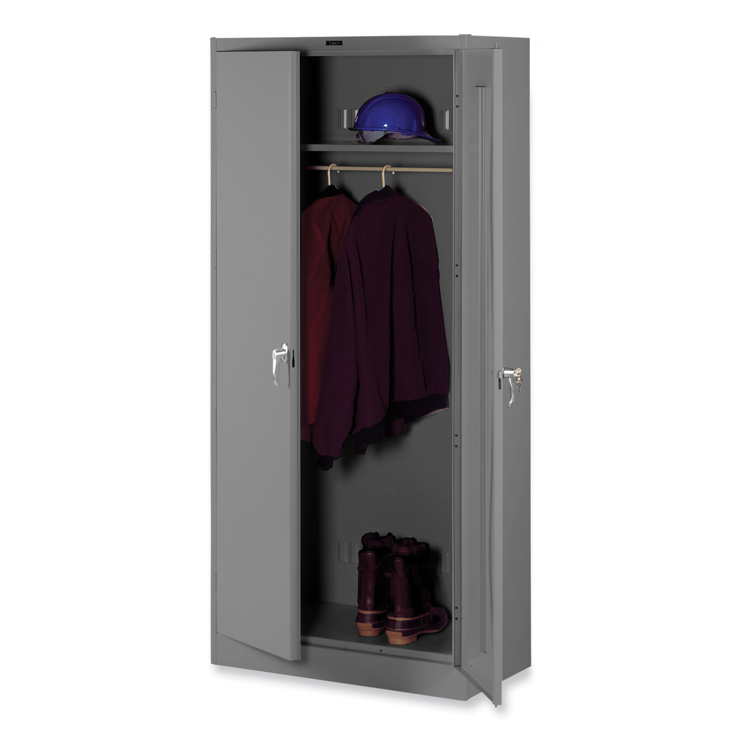 Deluxe Wardrobe Cabinet, 36w x 18d x 78h, Medium Gray