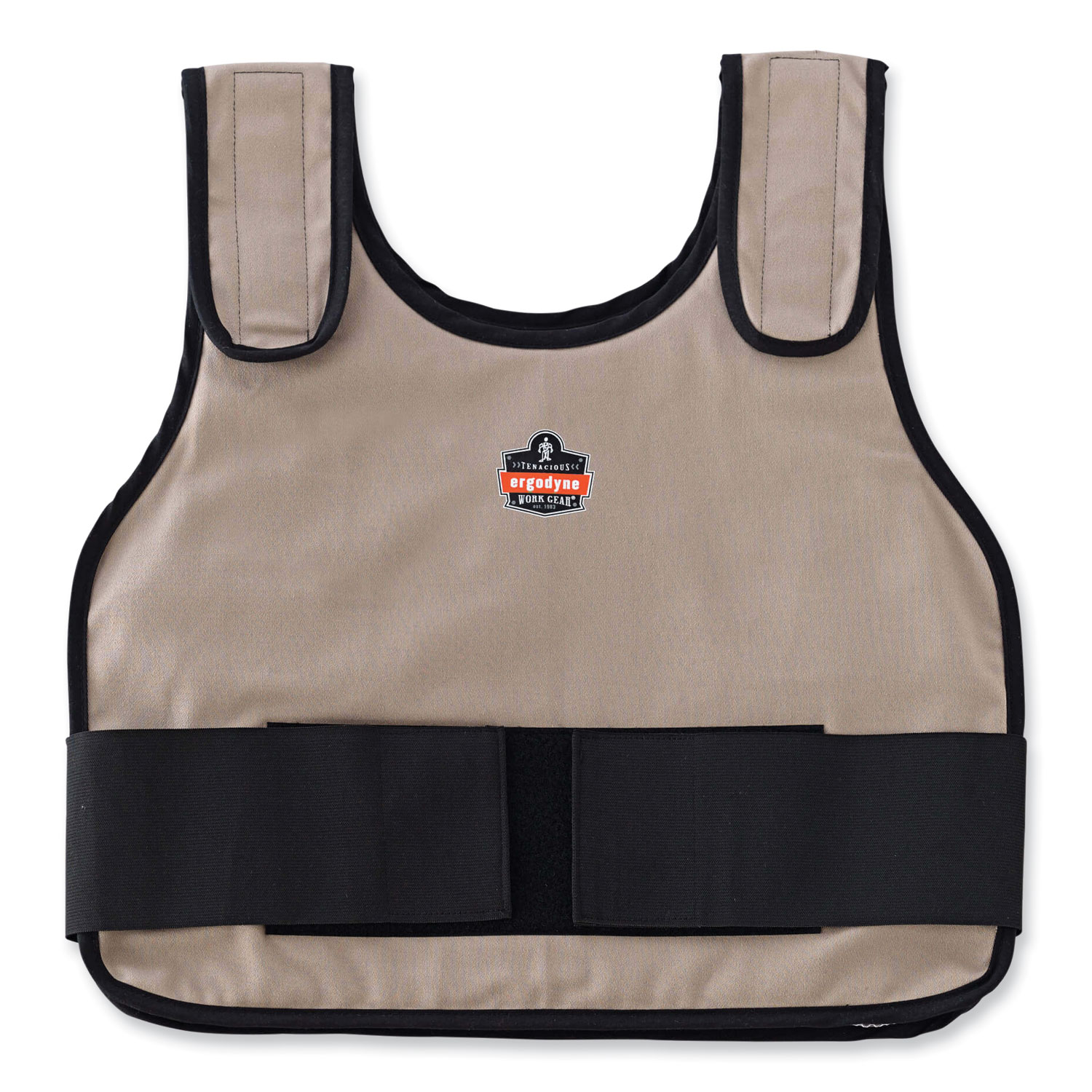 Chill-Its 6235 Standard Phase Change Cooling Vest, Cotton, Small/Medium, Khaki