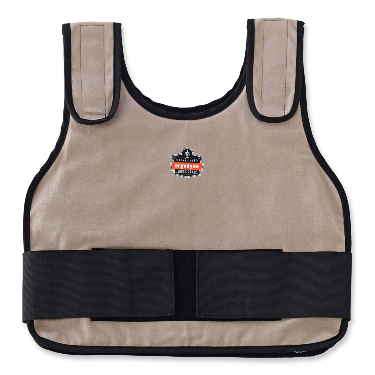 Chill-Its 6235 Standard Phase Change Cooling Vest, Cotton, Large/X-Large, Khaki