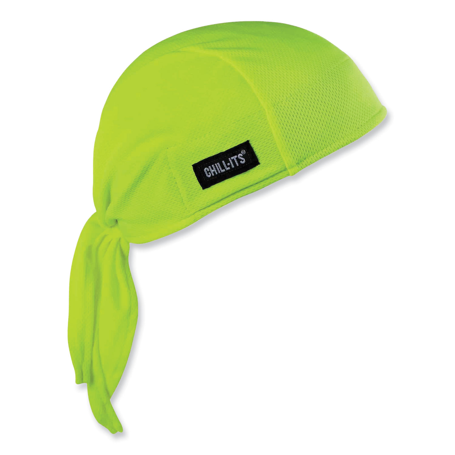 Chill-Its 6615 High-Performance Bandana Doo Rag with Terry Cloth Sweatband, One Size Fits Most, Lime