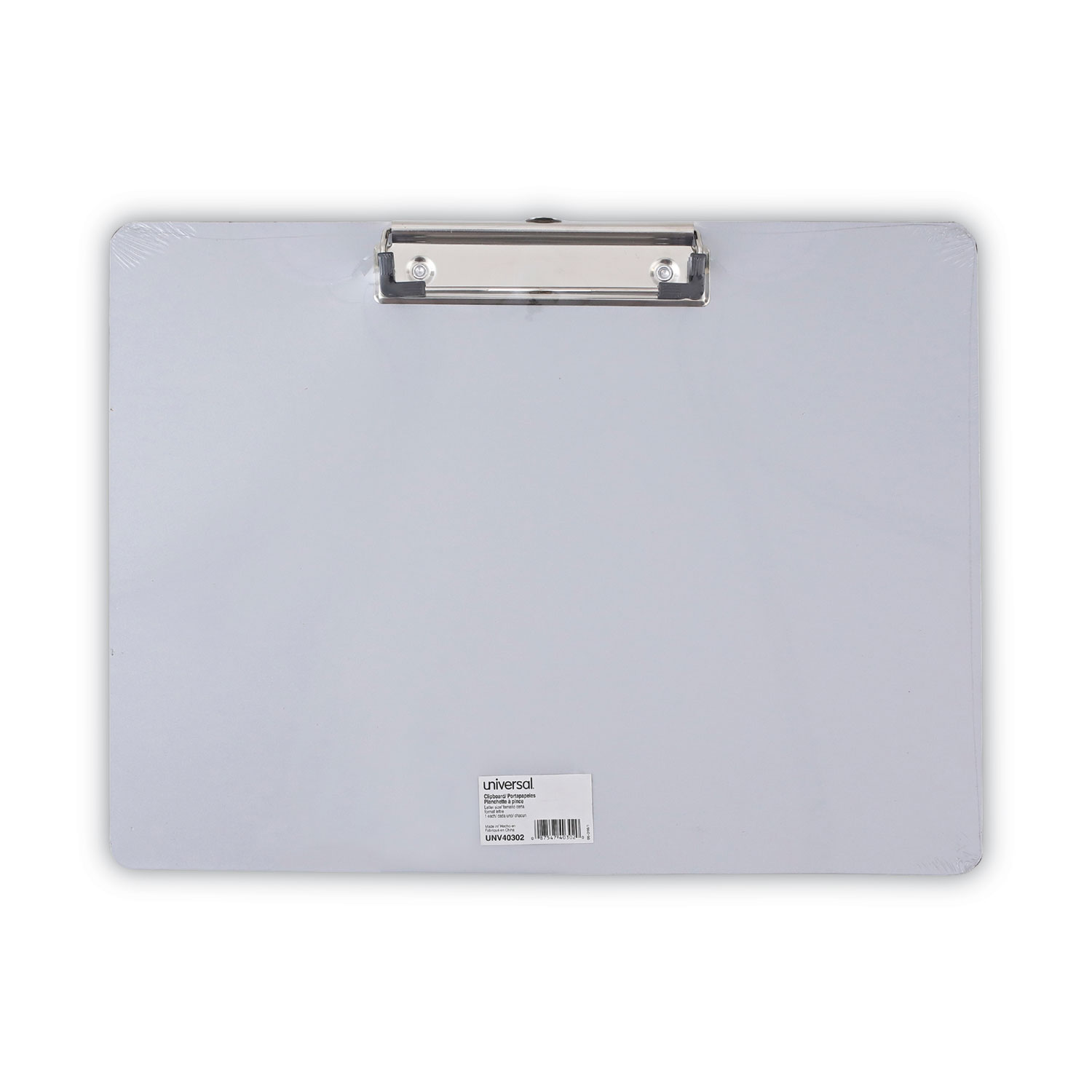 Acrimet Clipboard Landscape Letter Size A4 (9 1/16â€ x 13 3/8â€ ) Low  Profile Clip (Plastic) (White Color) (3 Pack)