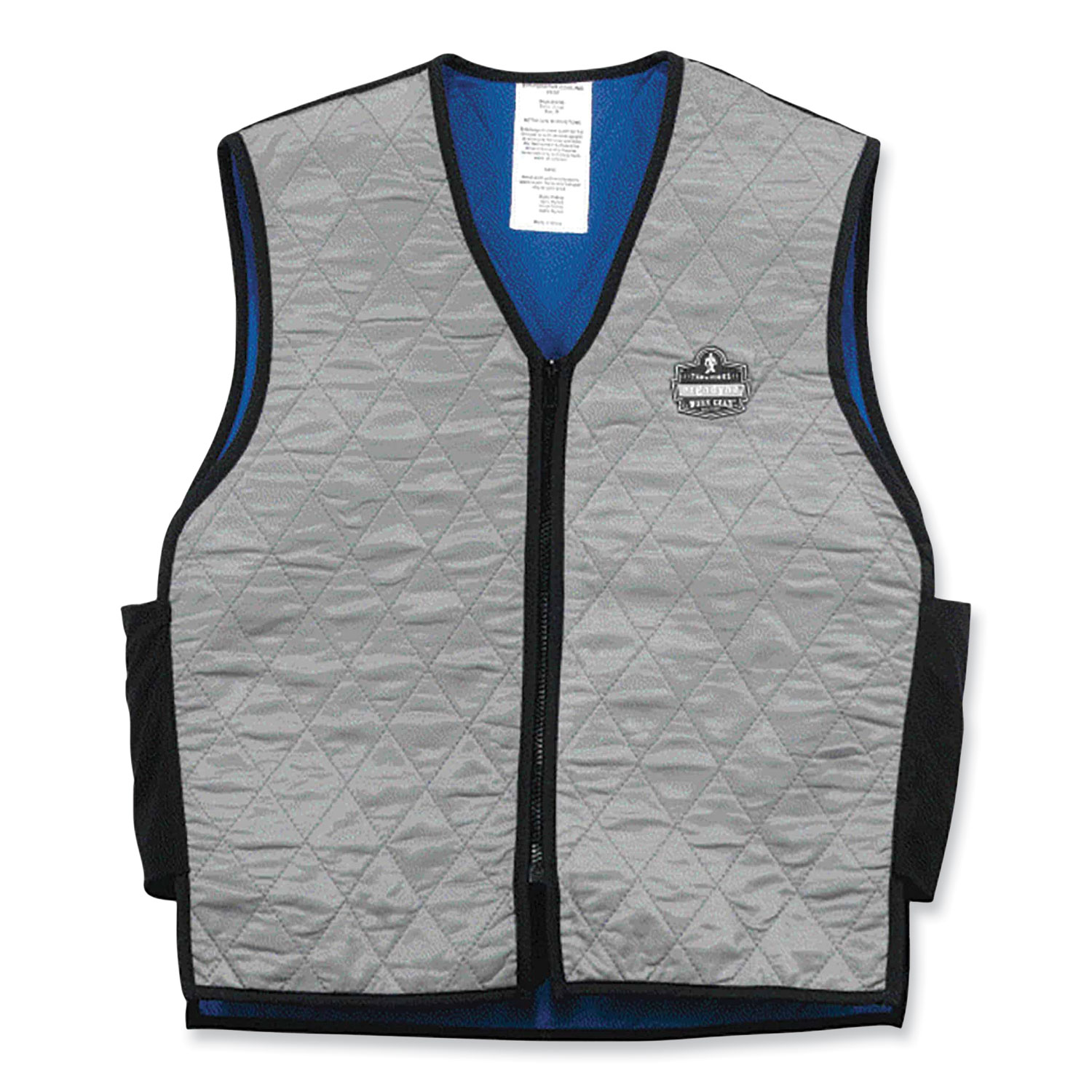 ergodyne® Chill-Its 6665 Embedded Polymer Cooling Vest with Zipper, Nylon/Polymer, 2X-Large, Gray