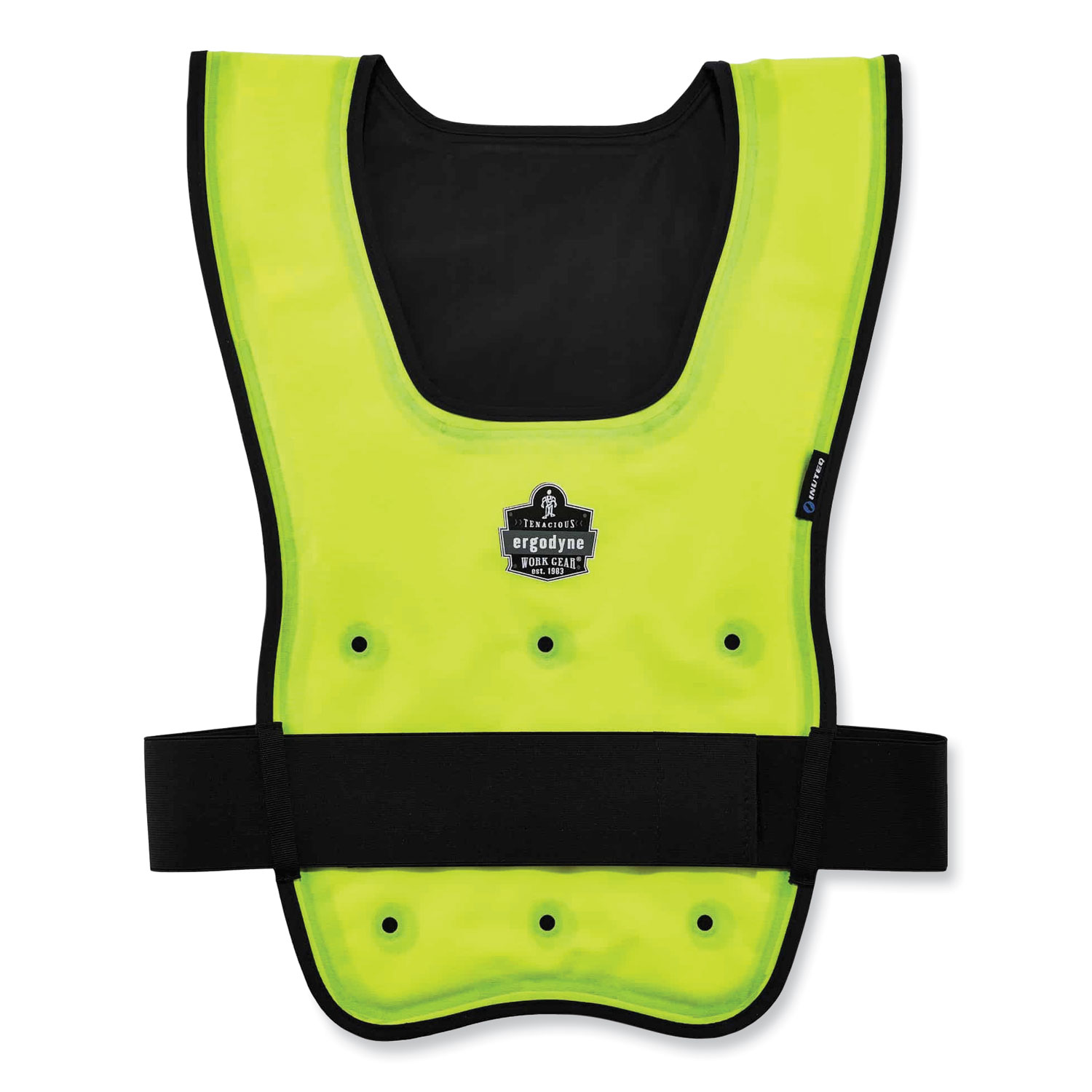 ergodyne® Chill-Its 6687 Economy Dry Evaporative Cooling Elastic Waist Vest, Nylon, Small/Medium, Lime