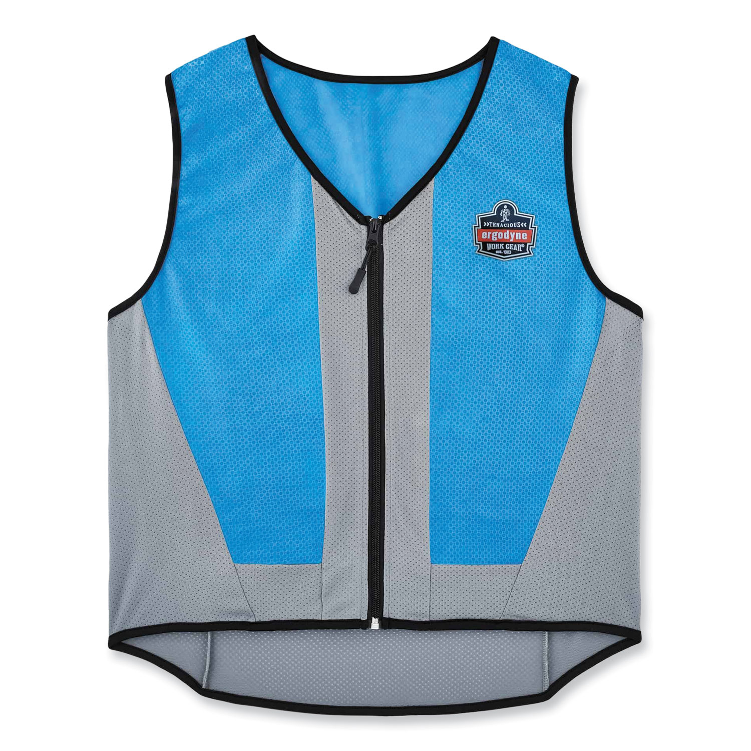 Chill-Its 6667 Wet Evaporative PVA Cooling Vest with Zipper, PVA, 2X-Large, Blue