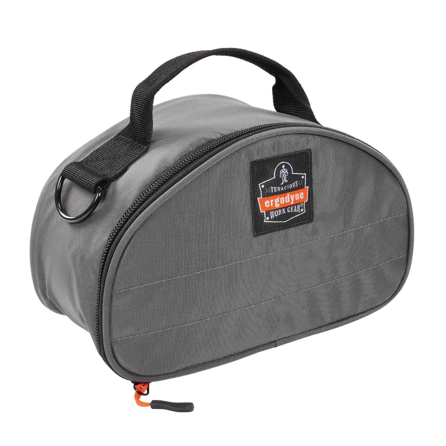 Arsenal 5187 Clamshell Half Respirator Bag with Zipper Closure, 4 x 9 x 5, Gray