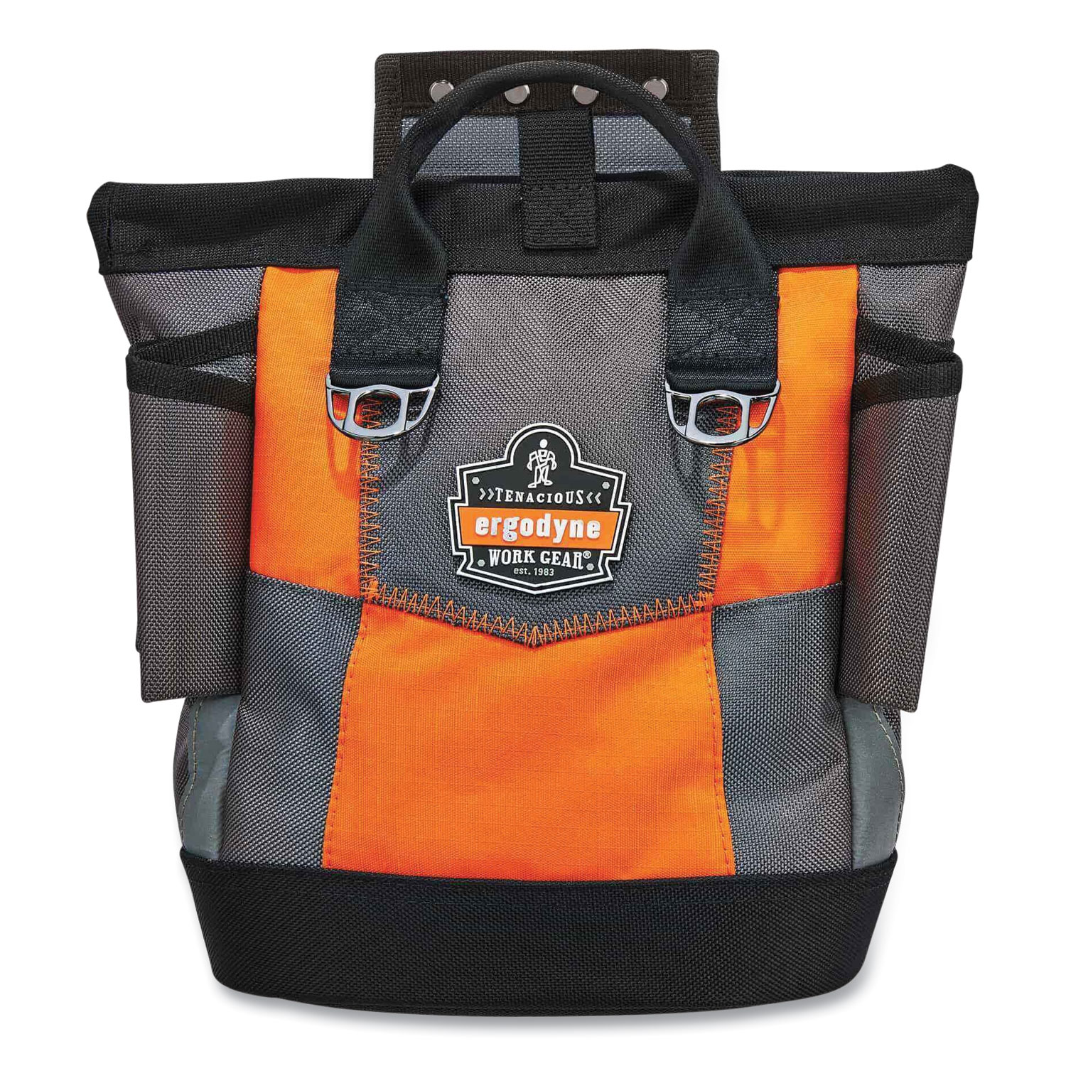 Arsenal 5527 Premium Topped Tool Pouch with Hinged Closure, 6 x 10 x 11.5, Polyester, Orange