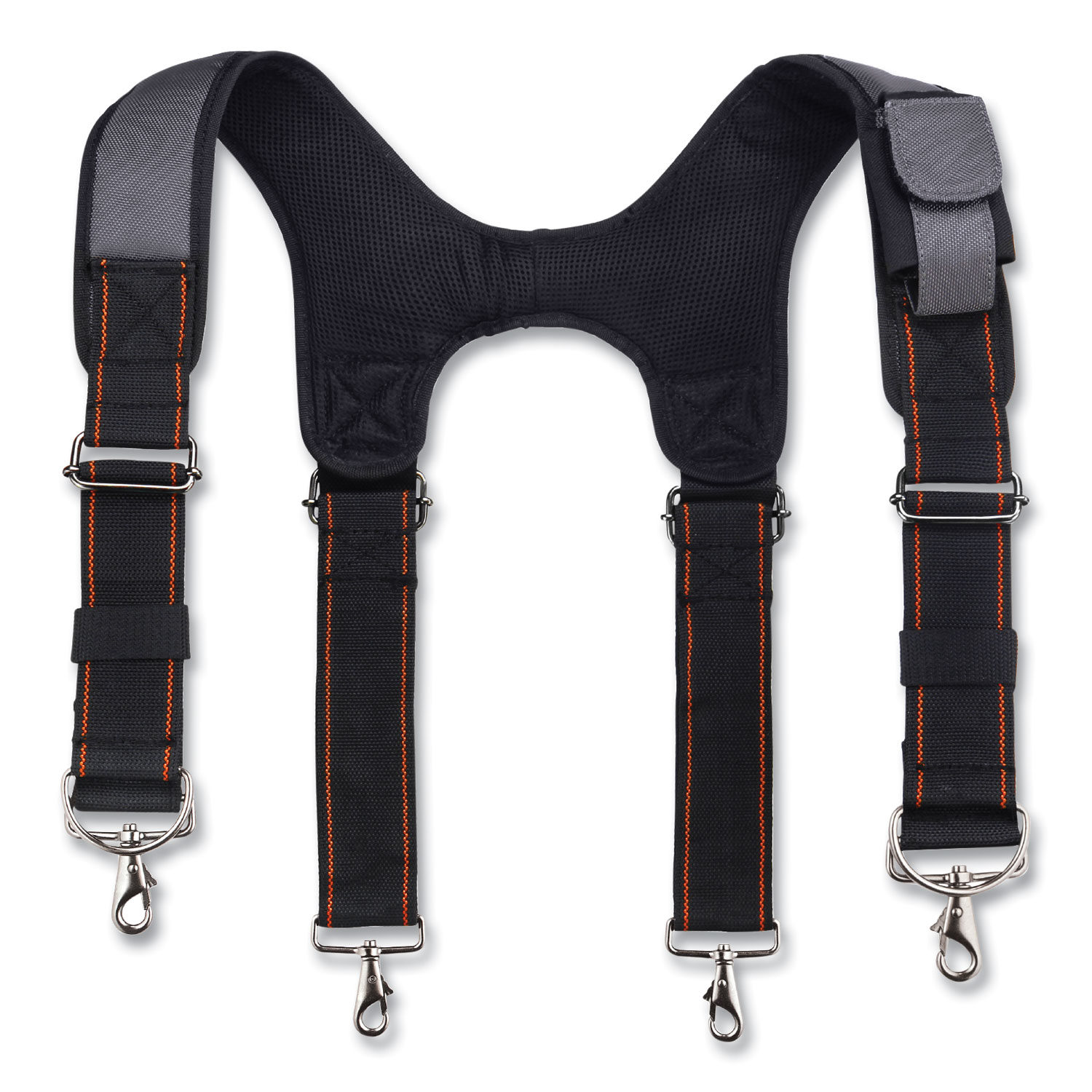 Arsenal 5560 Padded Tool Belt Suspenders, 36″ to 48″ Waist, 3″ Wide, Polyester, Gray