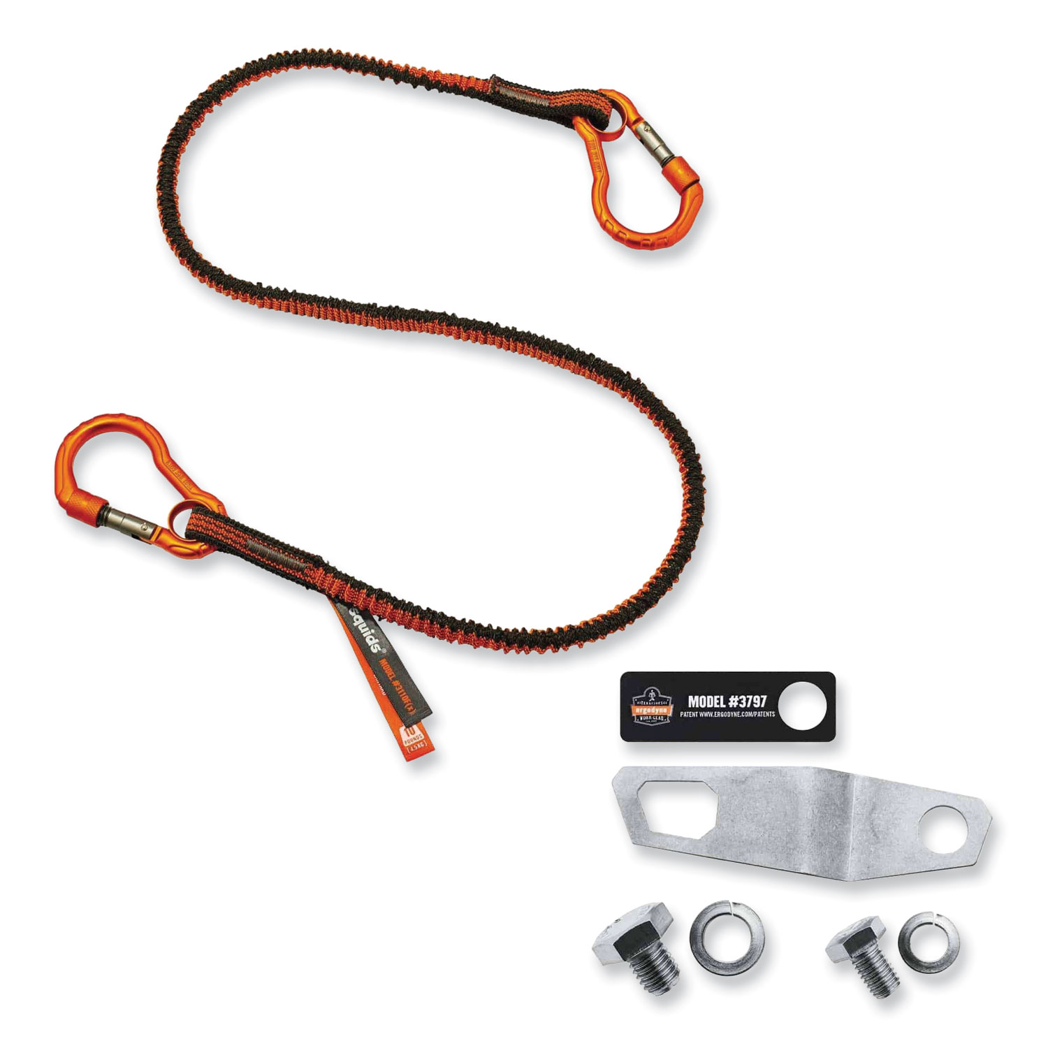 Squids 3196 Grinder Tool Tethering Kit, 8 lb Max Working Capacity, 38″ Long, Orange/Gray