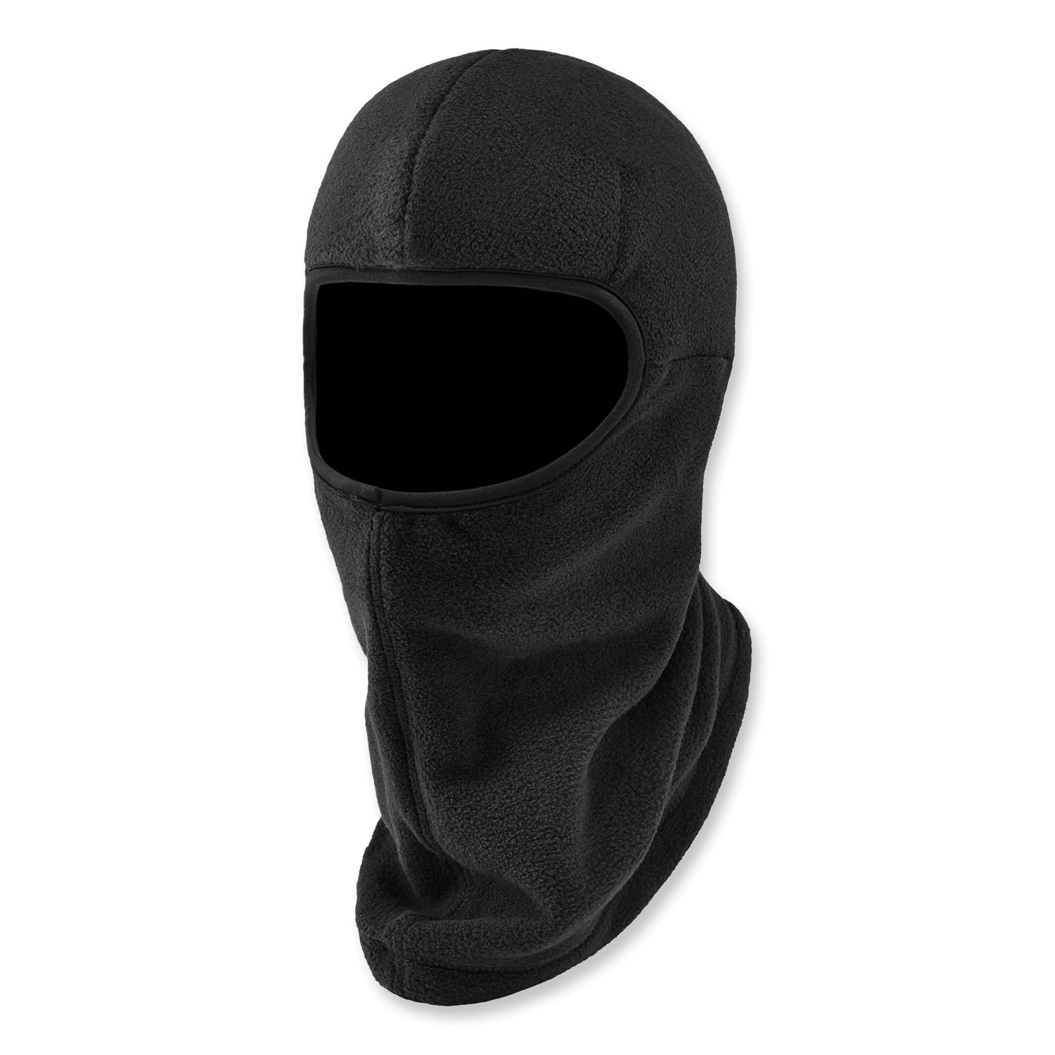 ergodyne® N-Ferno 6893Z Balaclava with Zipper for Bump Cap Insert, Polyester Fleece, One Size Fit Most, Black