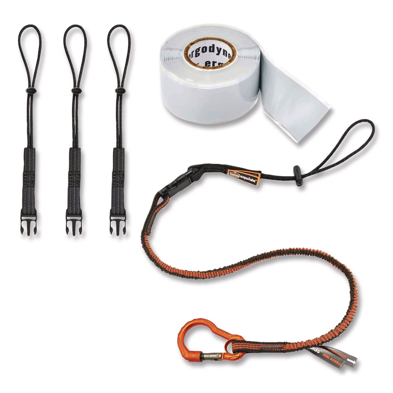 Squids 3181 Tool Tethering Kit, 5 lb Max Working Capacity, 38" to 48" Long, Orange/Gray and Black