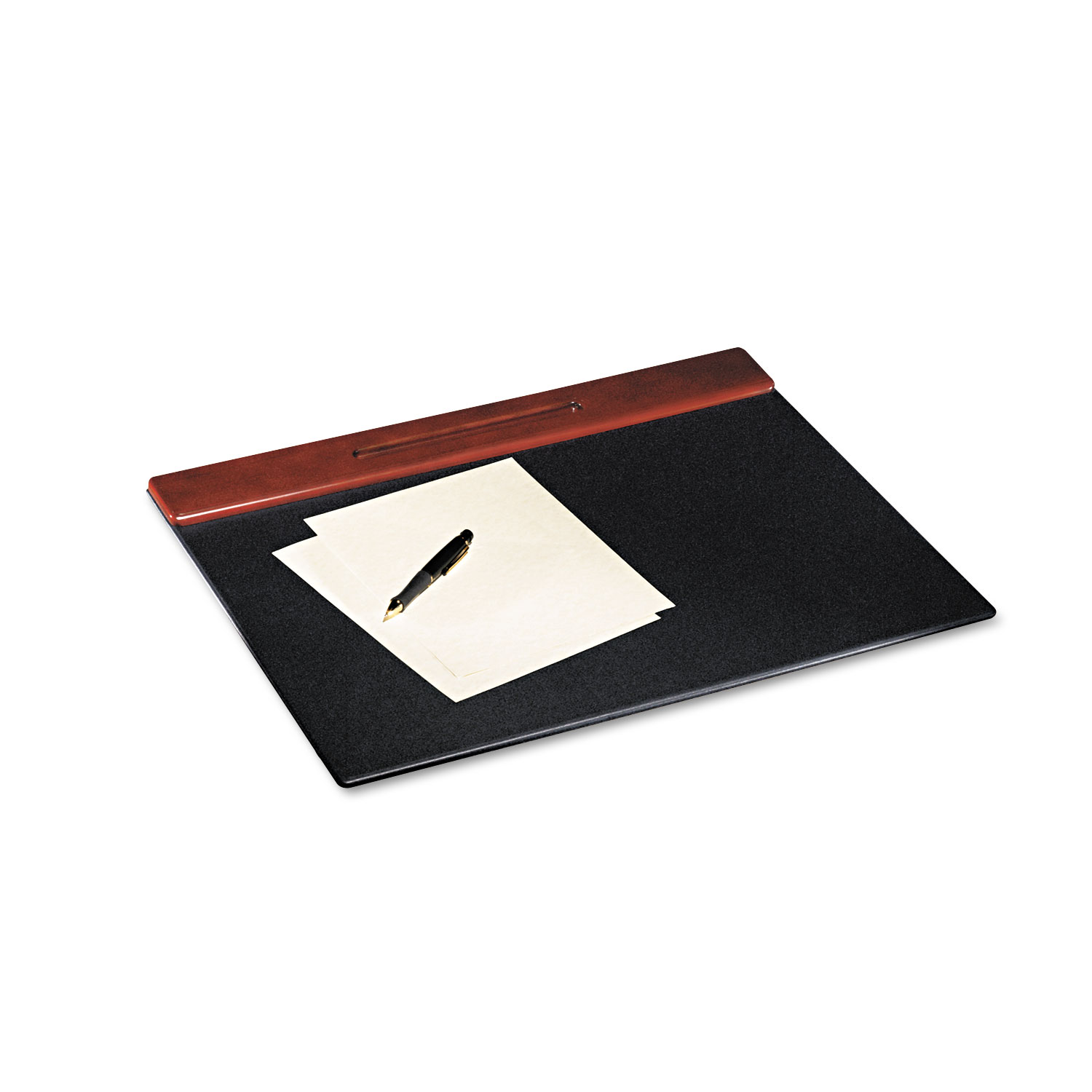 Wood Tone Desk Pad, Mahogany, 24 x 19