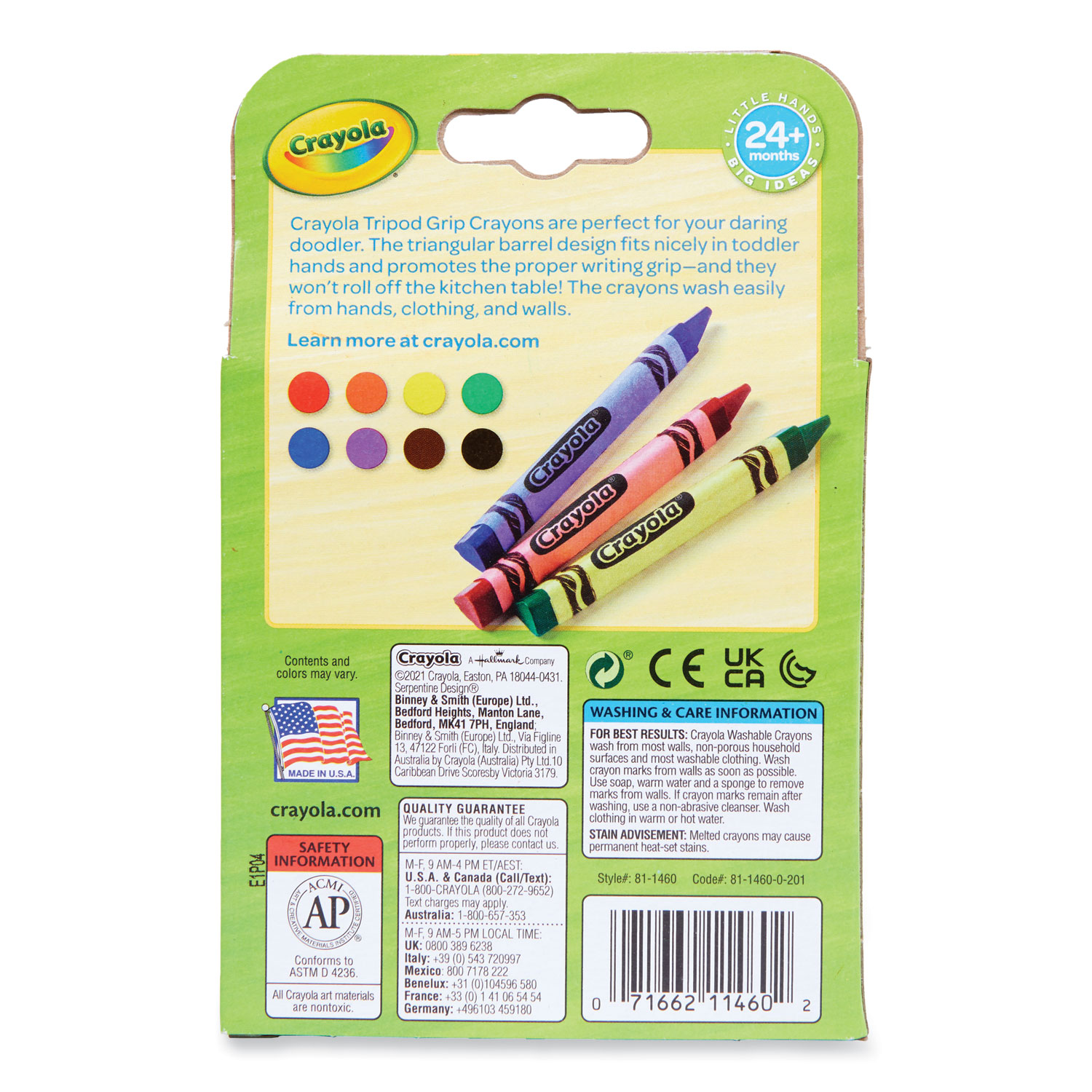 Crayola My First Crayola Classpack Tripod Grip Washable Markers at