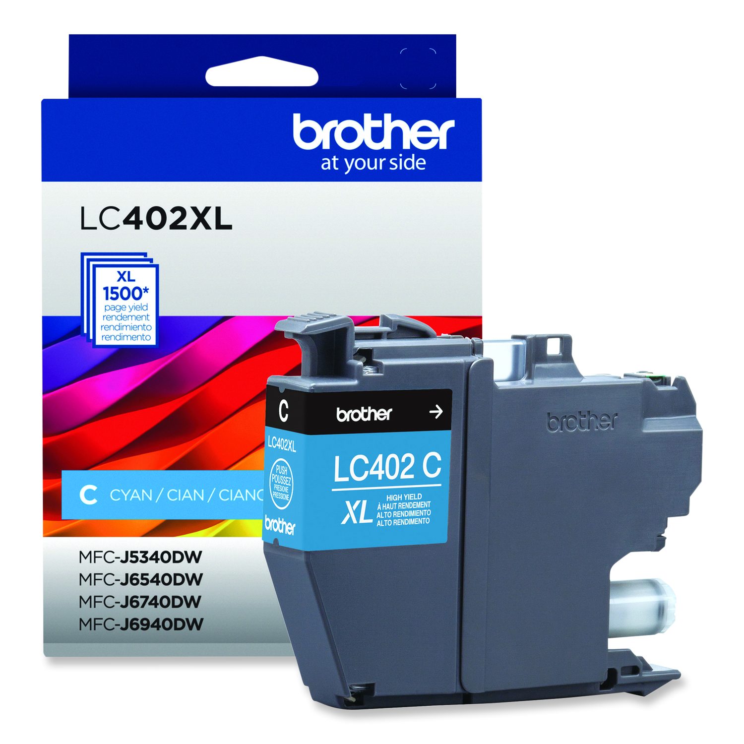 LC402XLCS High-Yield Ink, 1,500 Page-Yield, Cyan