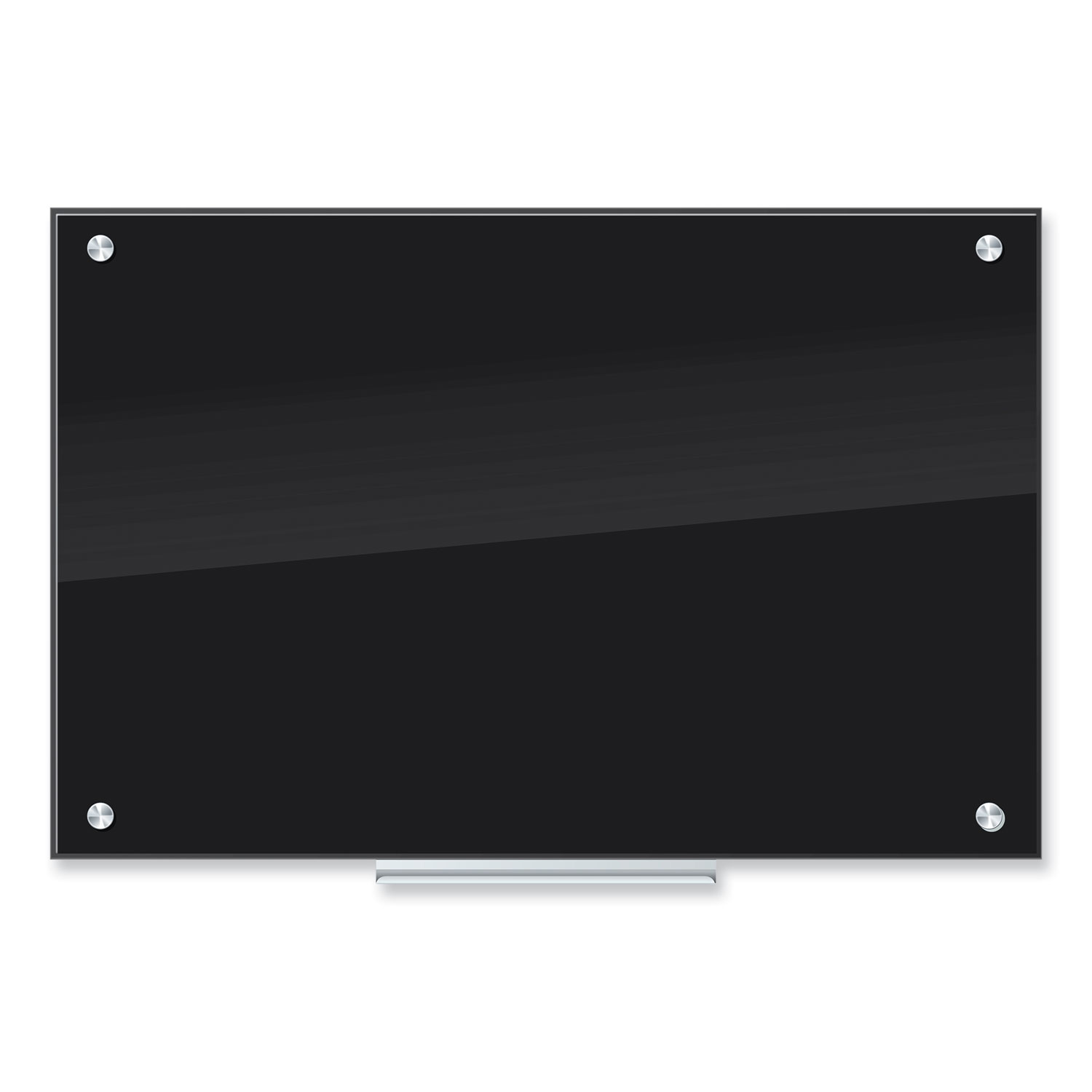 Basics Magnetic Dry Erase White Board Black Wood Frame (35 x 23)