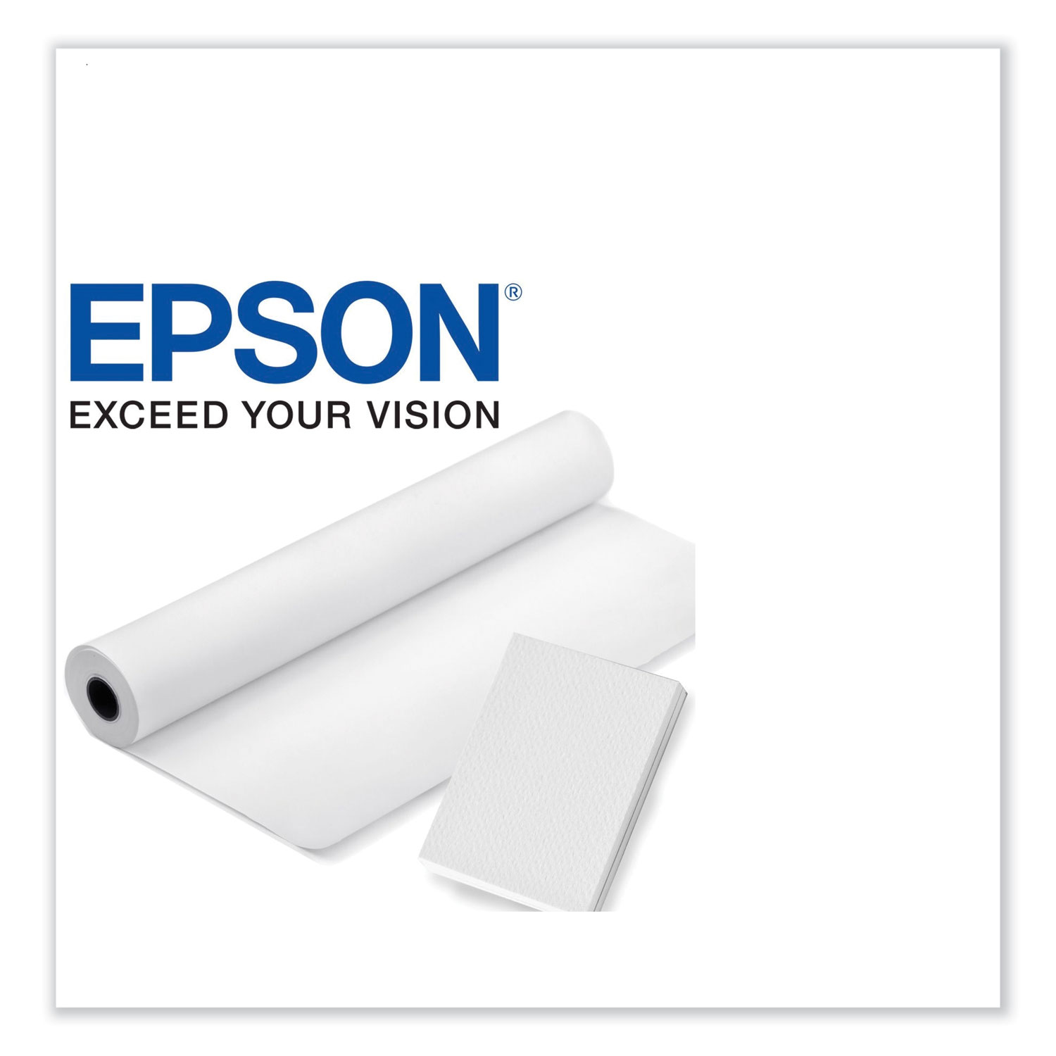 Epson® Exhibition Fiber Paper Roll, 12 mil, 17" x 50 ft, Glossy White