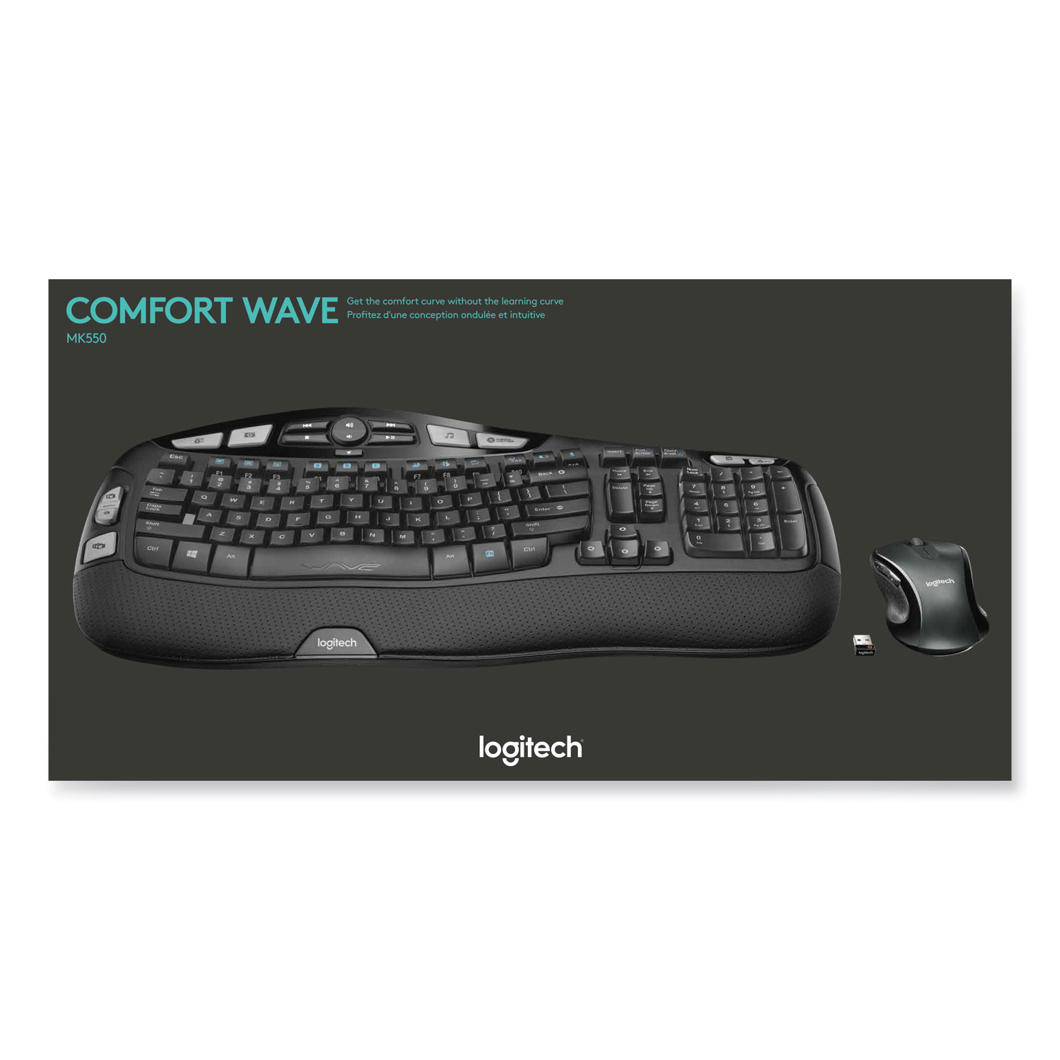 Logitech MK550 Wireless Wave Keyboard/Mouse Combo 並行輸入品 