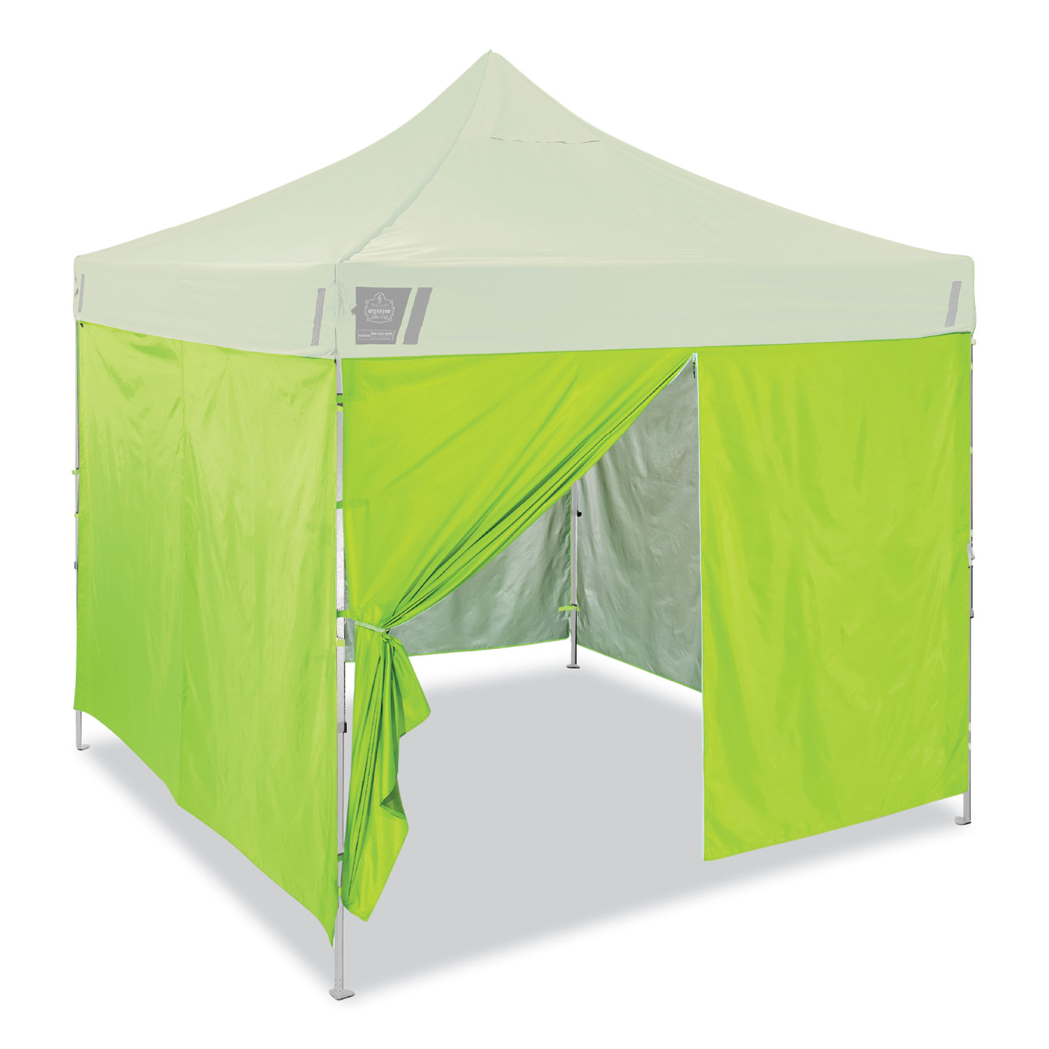 Shax 6054 Pop-Up Tent Sidewall Kit, Single Skin, 10 ft x 10 ft, Polyester, Lime