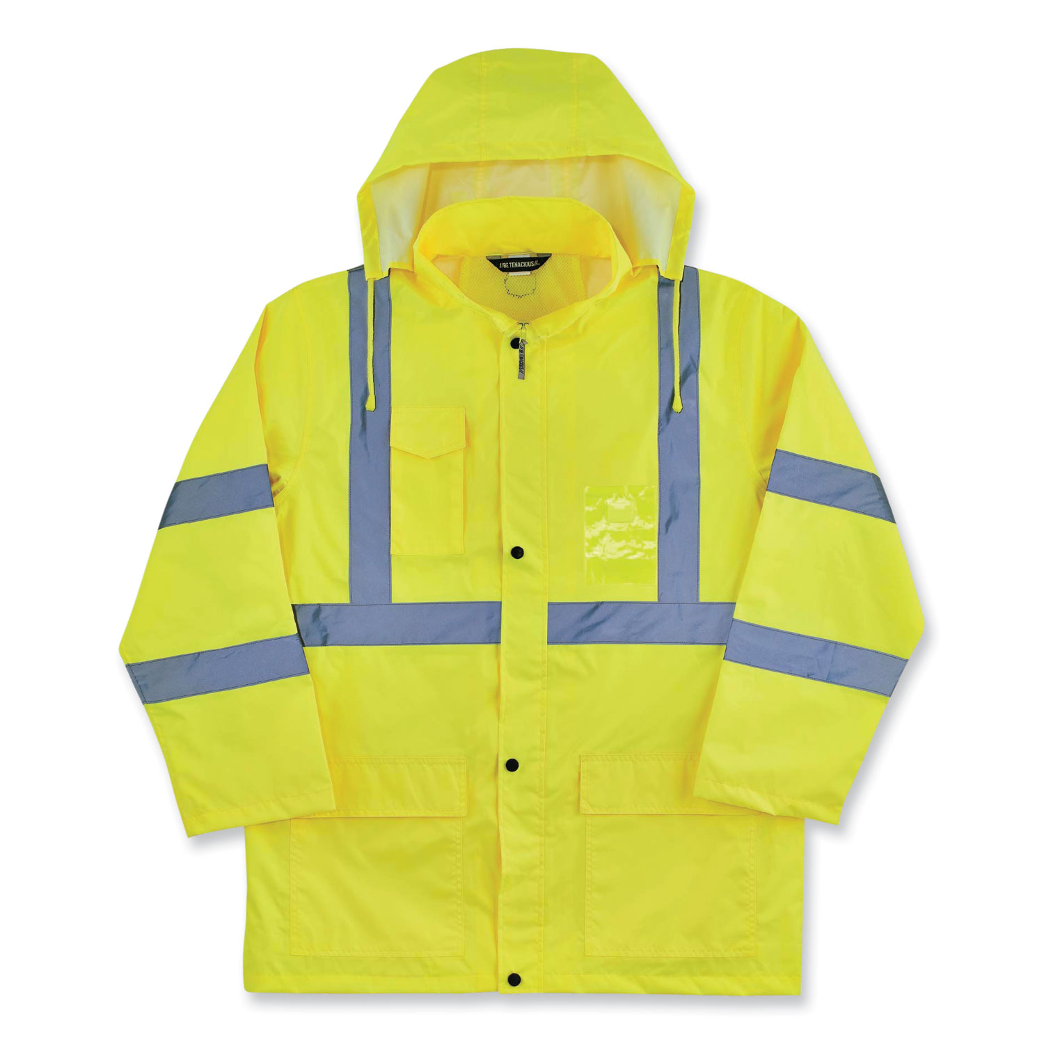 GloWear 8366 Class 3 Lightweight Hi-Vis Rain Jacket, Polyester, Small, Lime