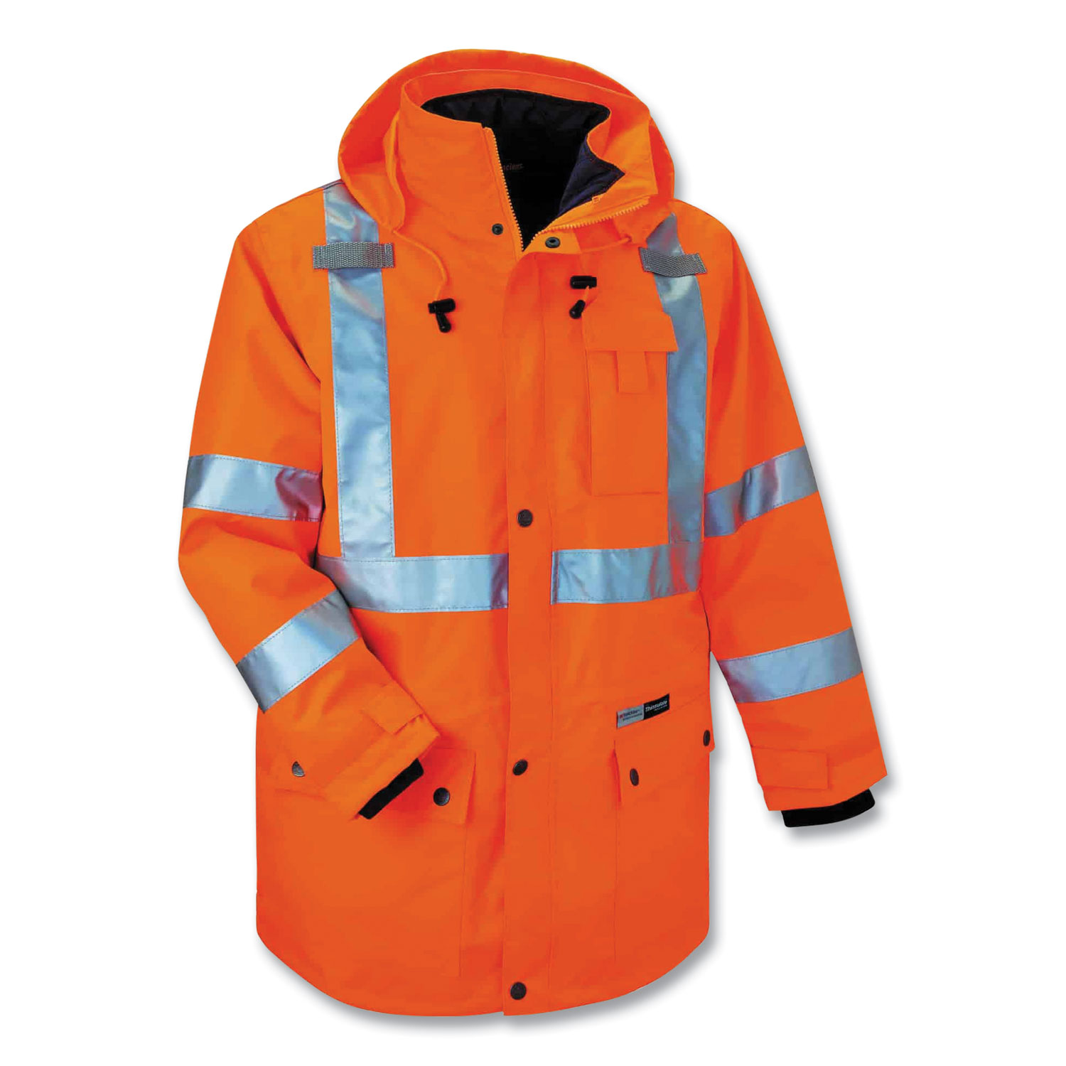 ergodyne® GloWear 8385 Class 3 Hi-Vis 4-in-1 Jacket, X-Large, Orange