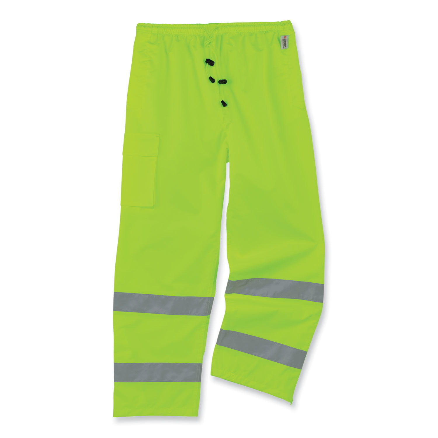 ergodyne® GloWear 8915 Class E Hi-Vis Rain Pants, 4X-Large, Lime