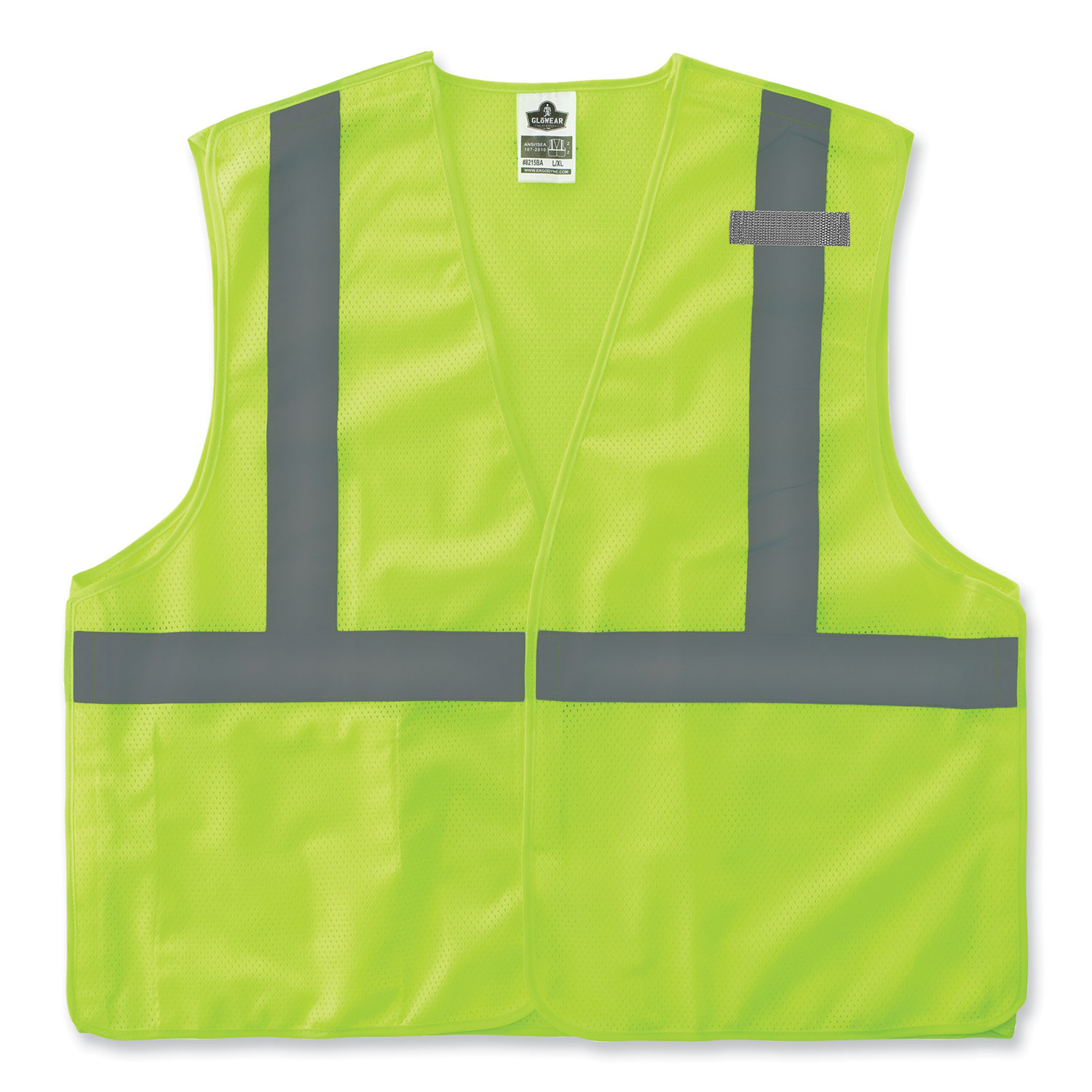 ergodyne® GloWear 8215BA-S Single Size Class 2 Economy Breakaway Mesh Vest, Polyester, X-Small, Lime