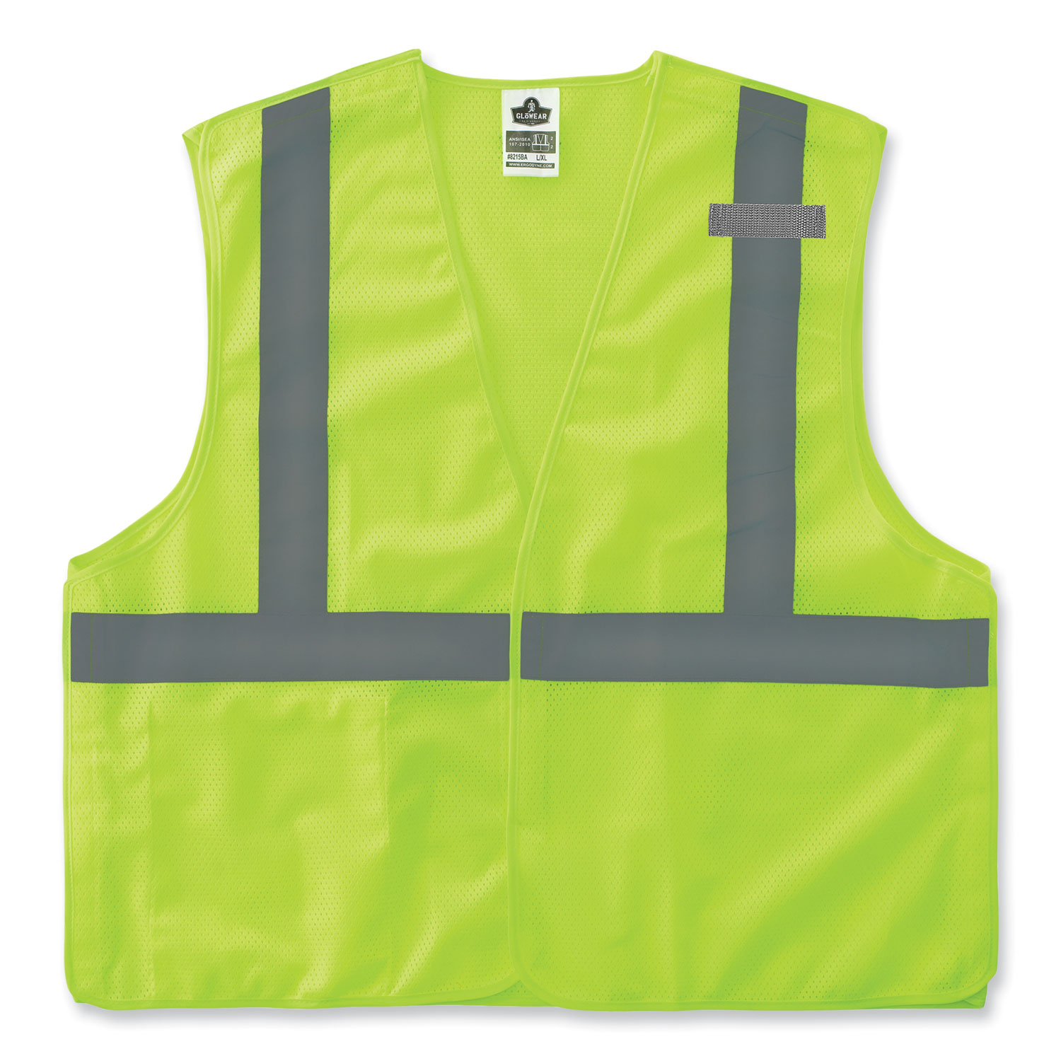 ergodyne® GloWear 8215BA-S Single Size Class 2 Economy Breakaway Mesh Vest, Polyester, Small, Lime