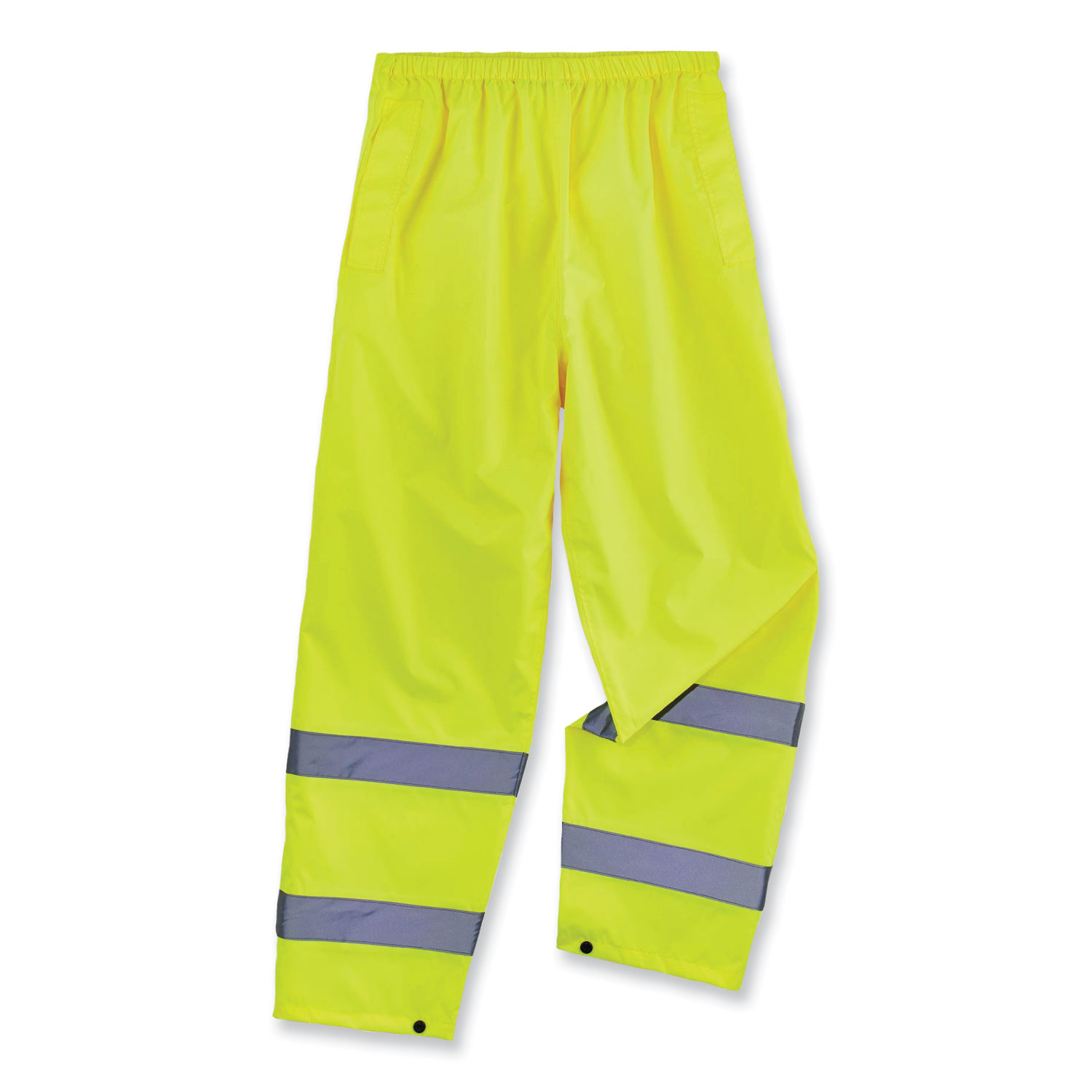 ergodyne® GloWear 8916 Class E Lightweight Hi-Vis Rain Pants, Large, Lime