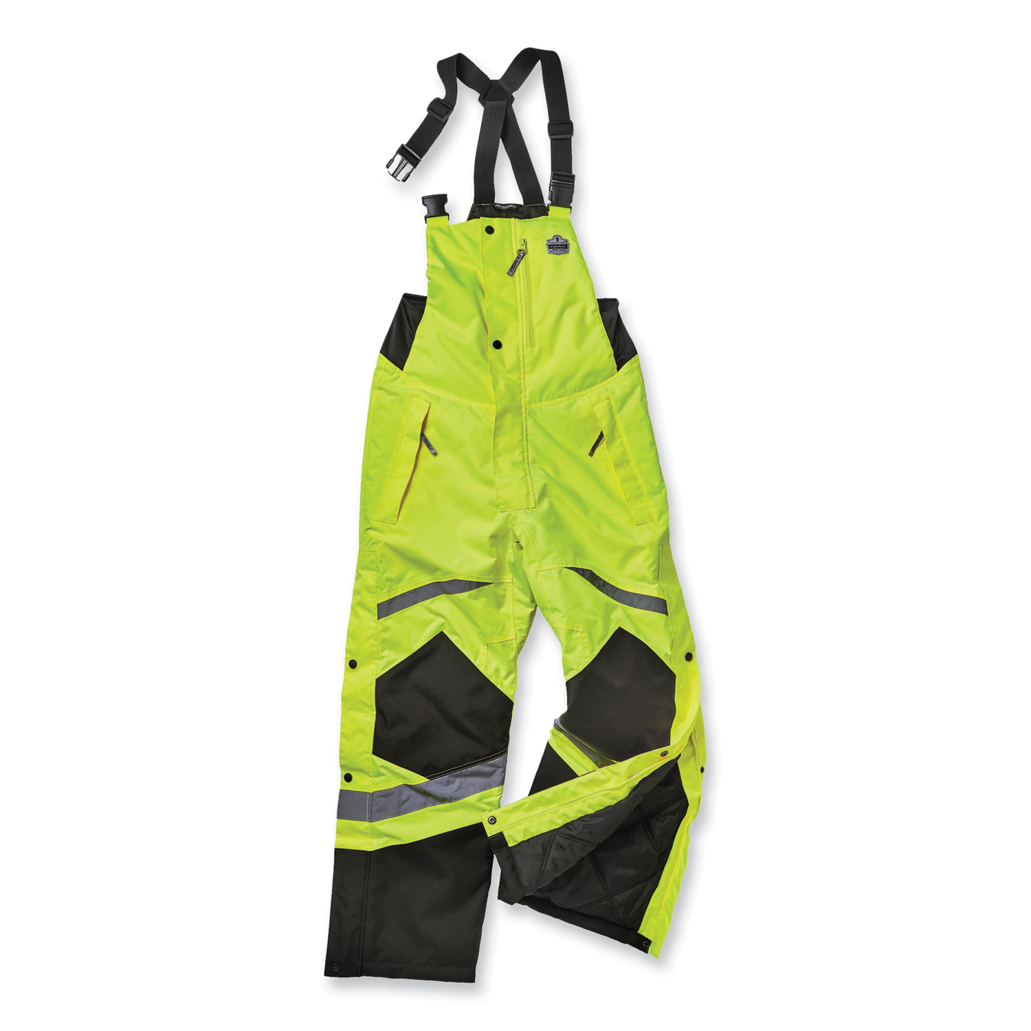 ergodyne® GloWear 8928 Class E Hi-Vis Insulated Bibs, Large, Lime