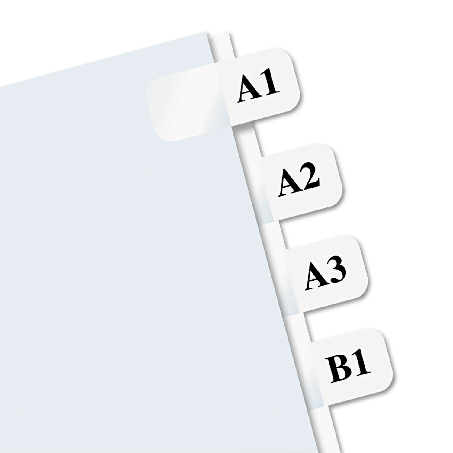 Laser Printable Index Tabs, 7/16 x 1, White, 675/Pack