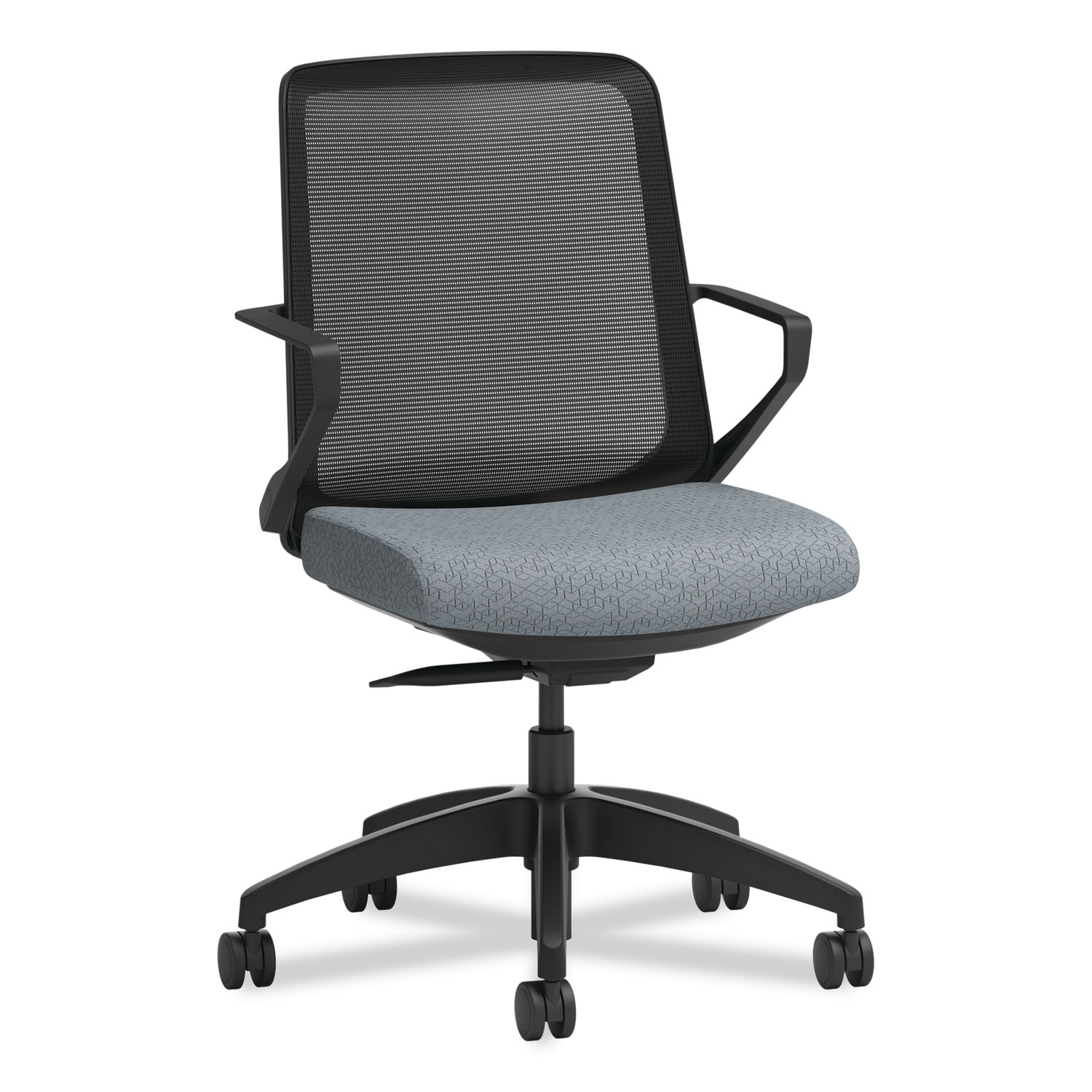 Cliq Office Chair, Supports Up to 300 lb, 17″ to 22″ Seat Height, Basalt Seat, Black Back, Black Base