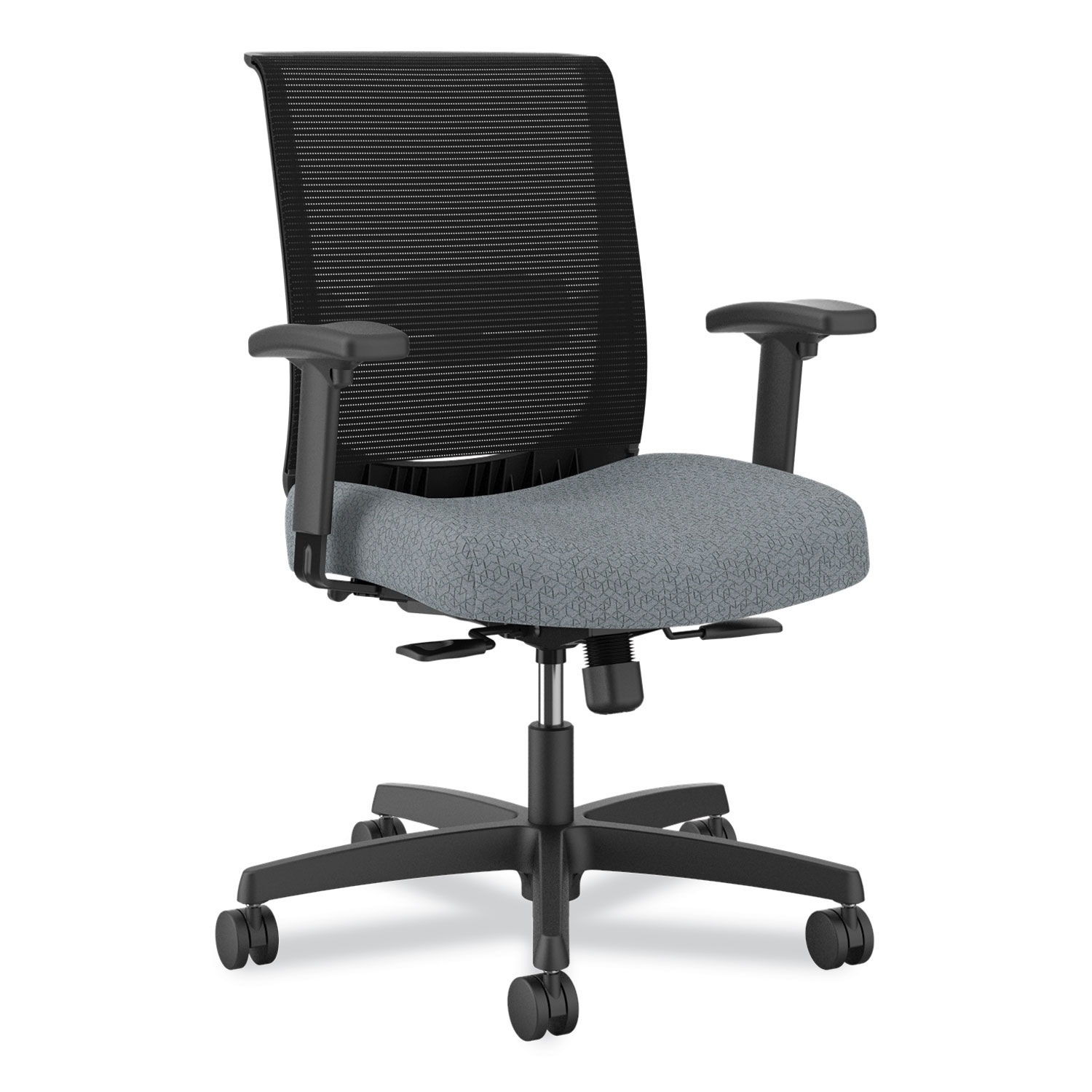 HON® Convergence Mid-Back Task Chair, Supports Up to 275 lb, 16.5 to 21 Seat Height, Basalt Seat, Black Back, Black Frame