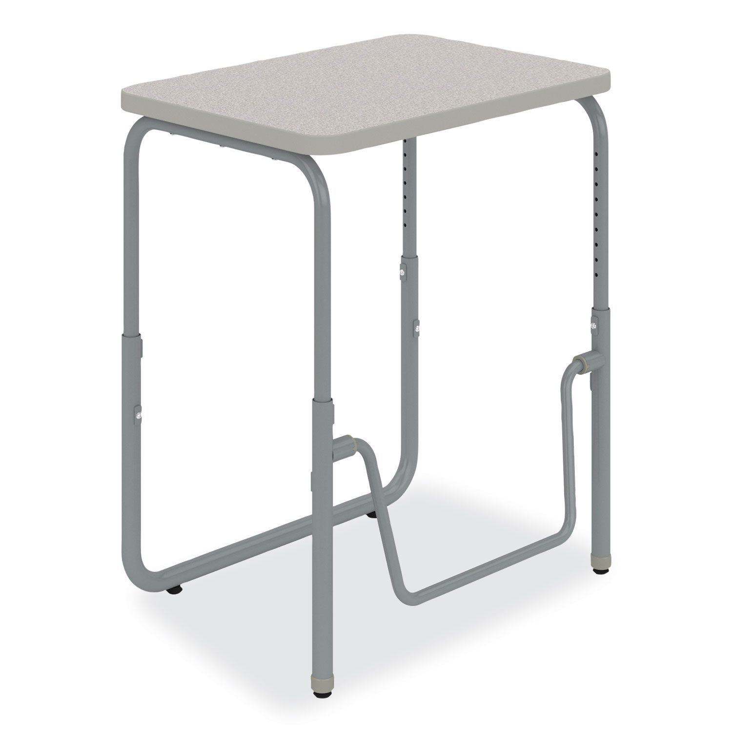 AlphaBetter 2.0 Height-Adjustable Student Desk with Pendulum Bar, 27.75 x 19.75 x 22 to 30, Pebble Gray