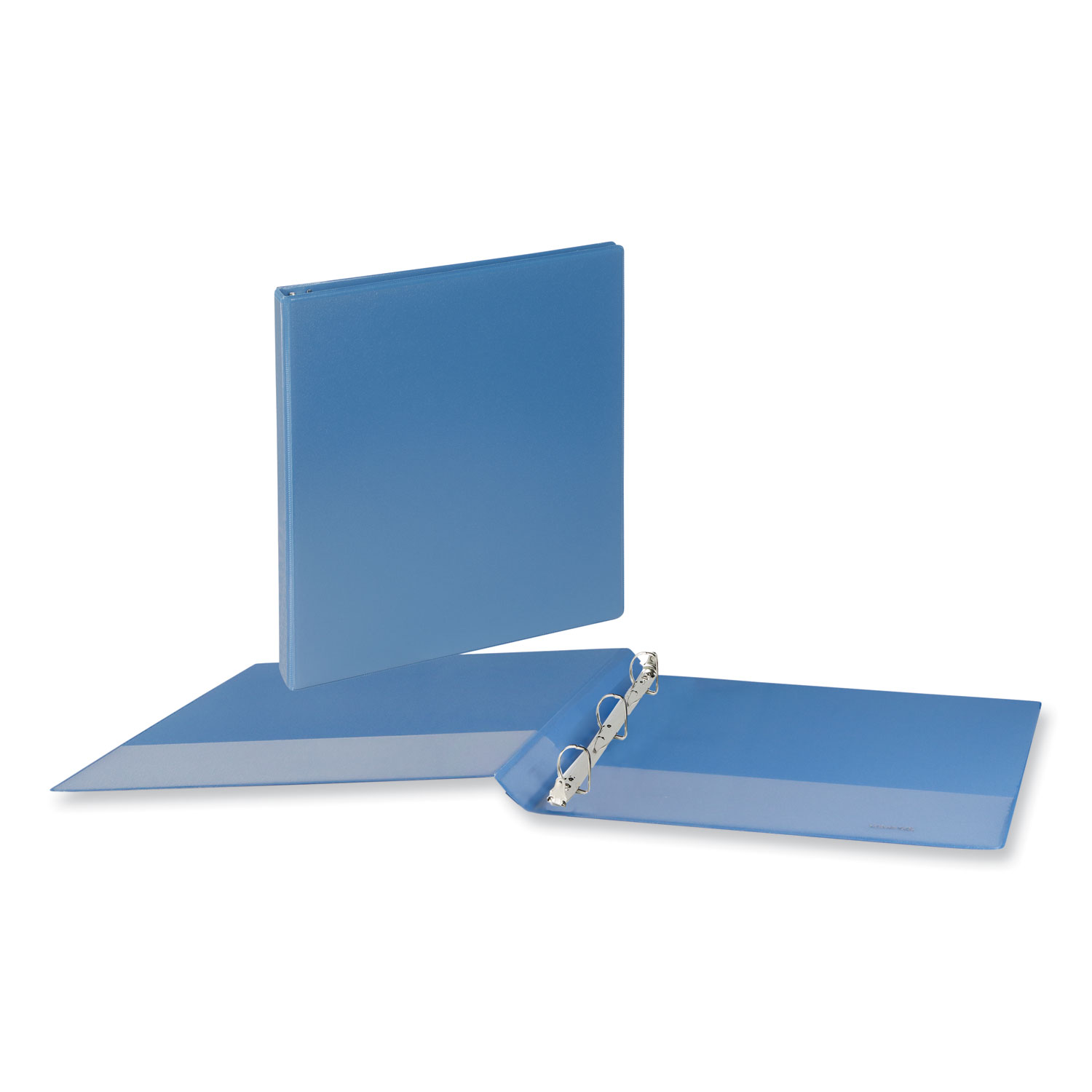 Slant D-Ring View Binder, 3 Rings, 0.5″ Capacity, 11 x 8.5, Light Blue