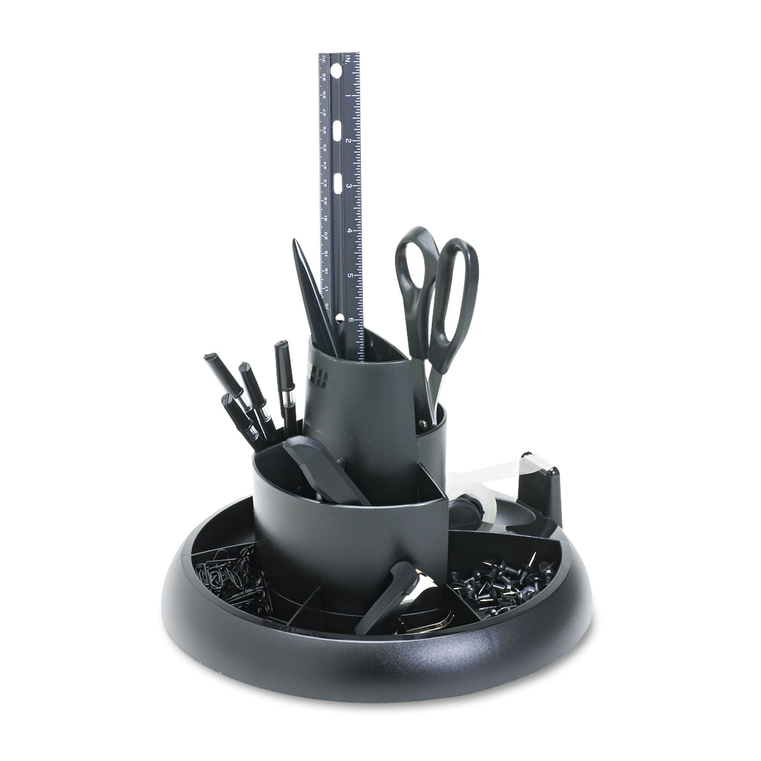 Rotary Desk Organizer with Supplies, 10