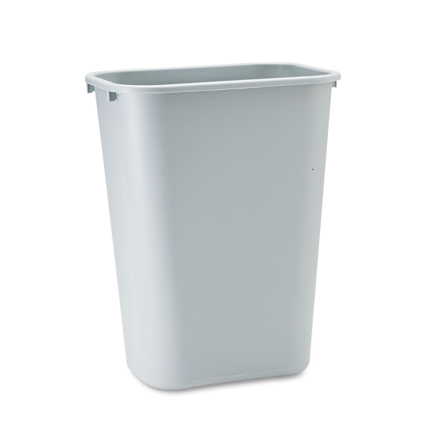  Rubbermaid Commercial FG295700GRAY Deskside Plastic Wastebasket, Rectangular, 10.25 gal, Gray (RCP295700GY) 