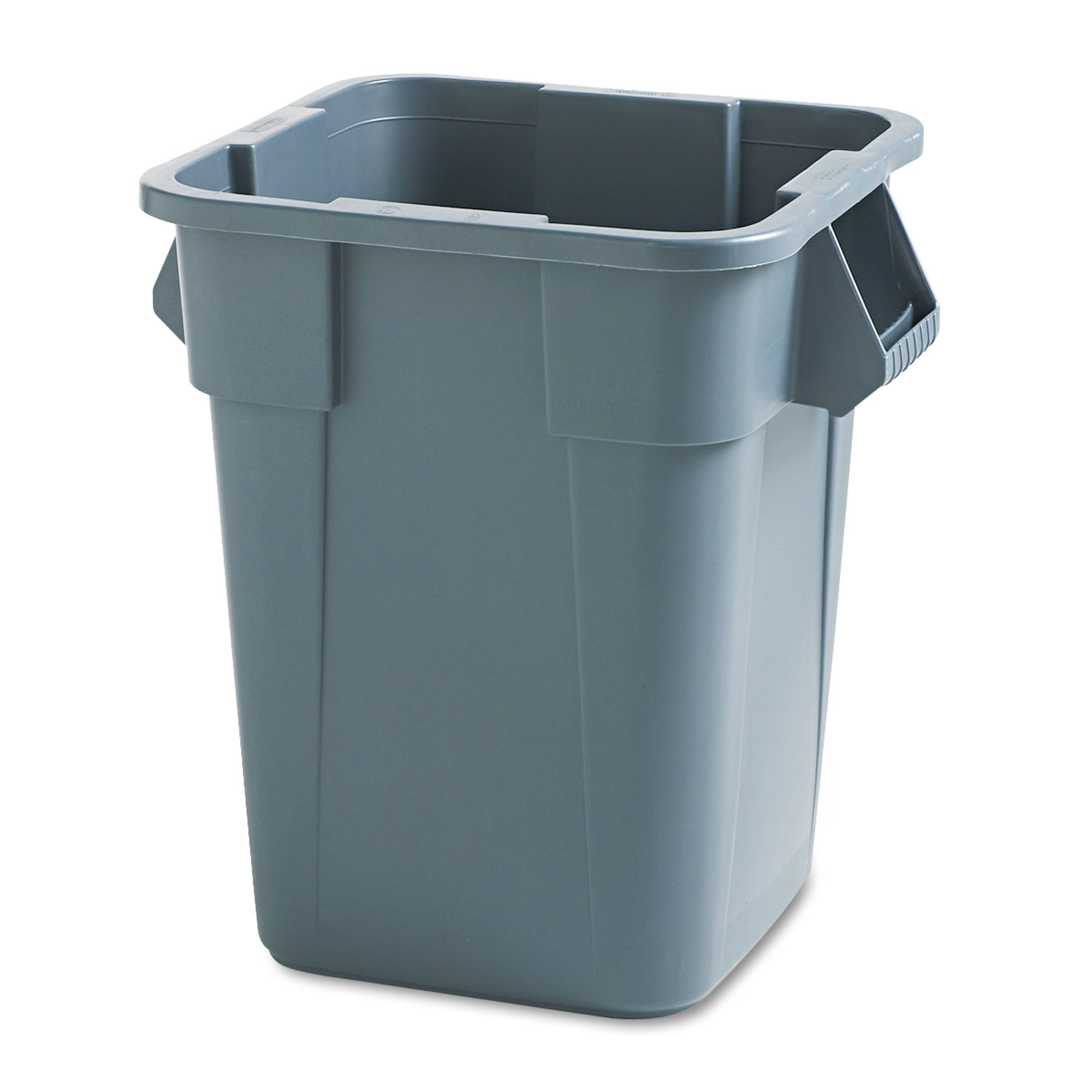  Rubbermaid Commercial FG353600GRAY Brute Container, Square, Polyethylene, 40 gal, Gray (RCP353600GY) 
