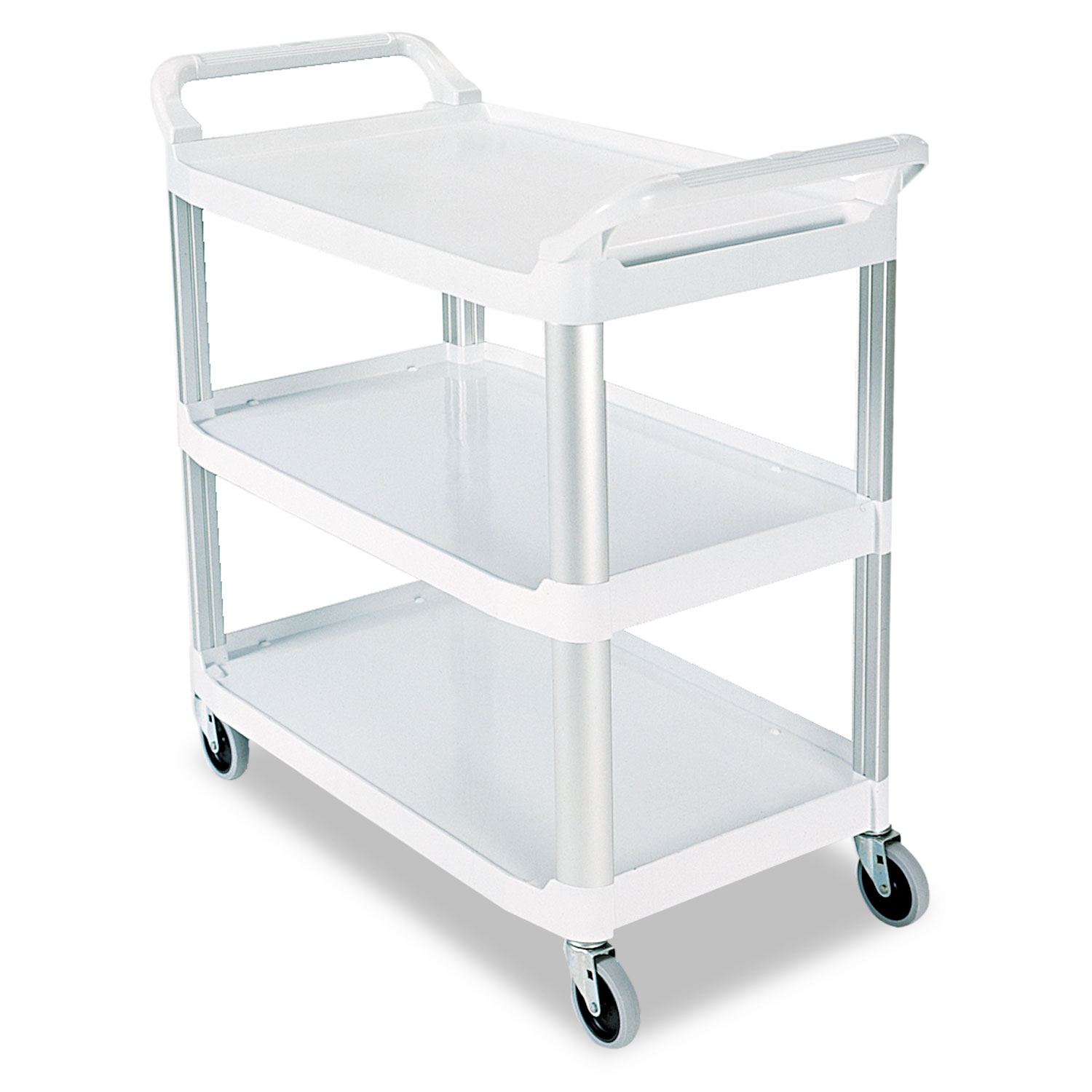 Rubbermaid Commercial 3-Shelf Mobile Utility Cart - Zerbee