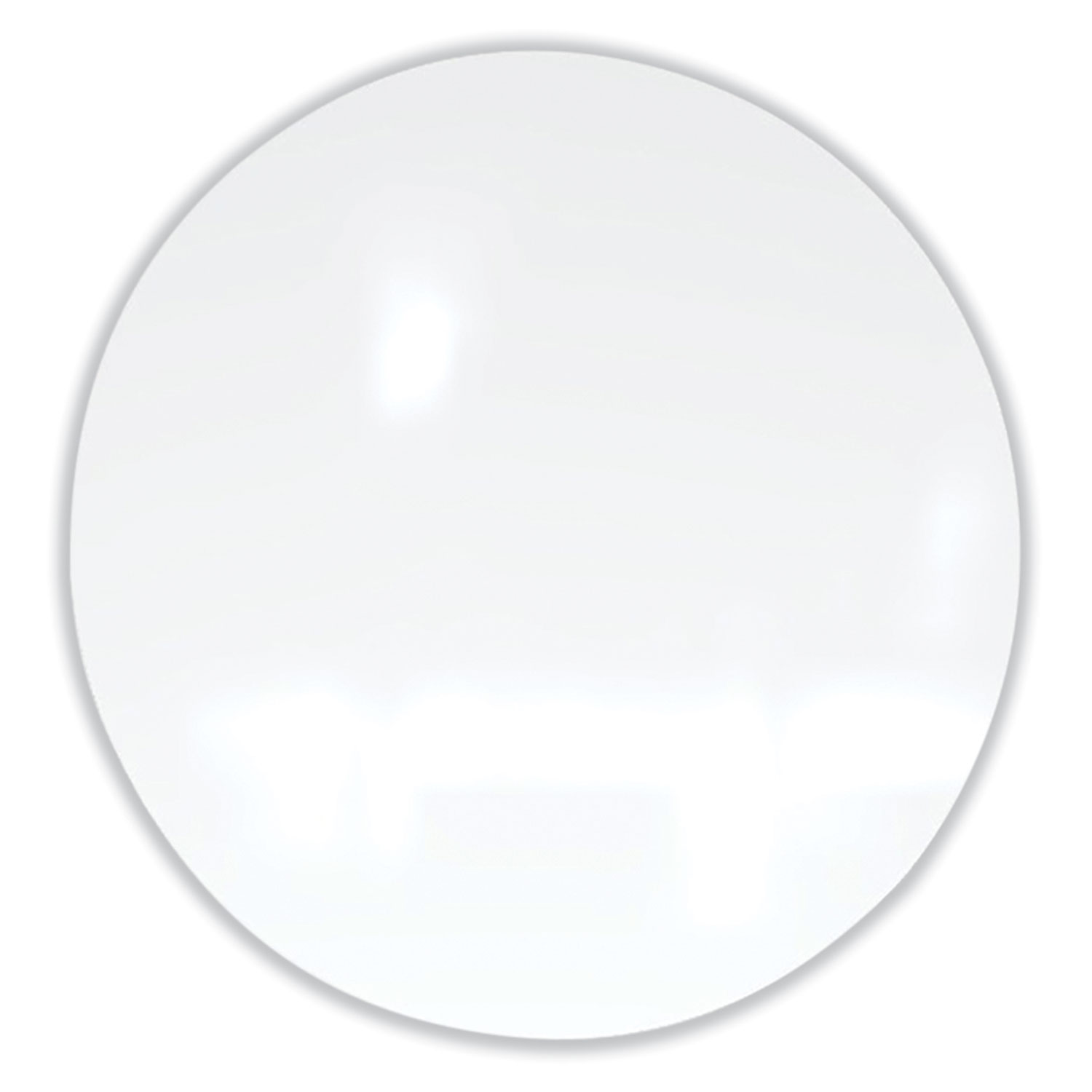 Coda Low Profile Circular Non-Magnetic Glassboard, 24″ x 24″, White Surface