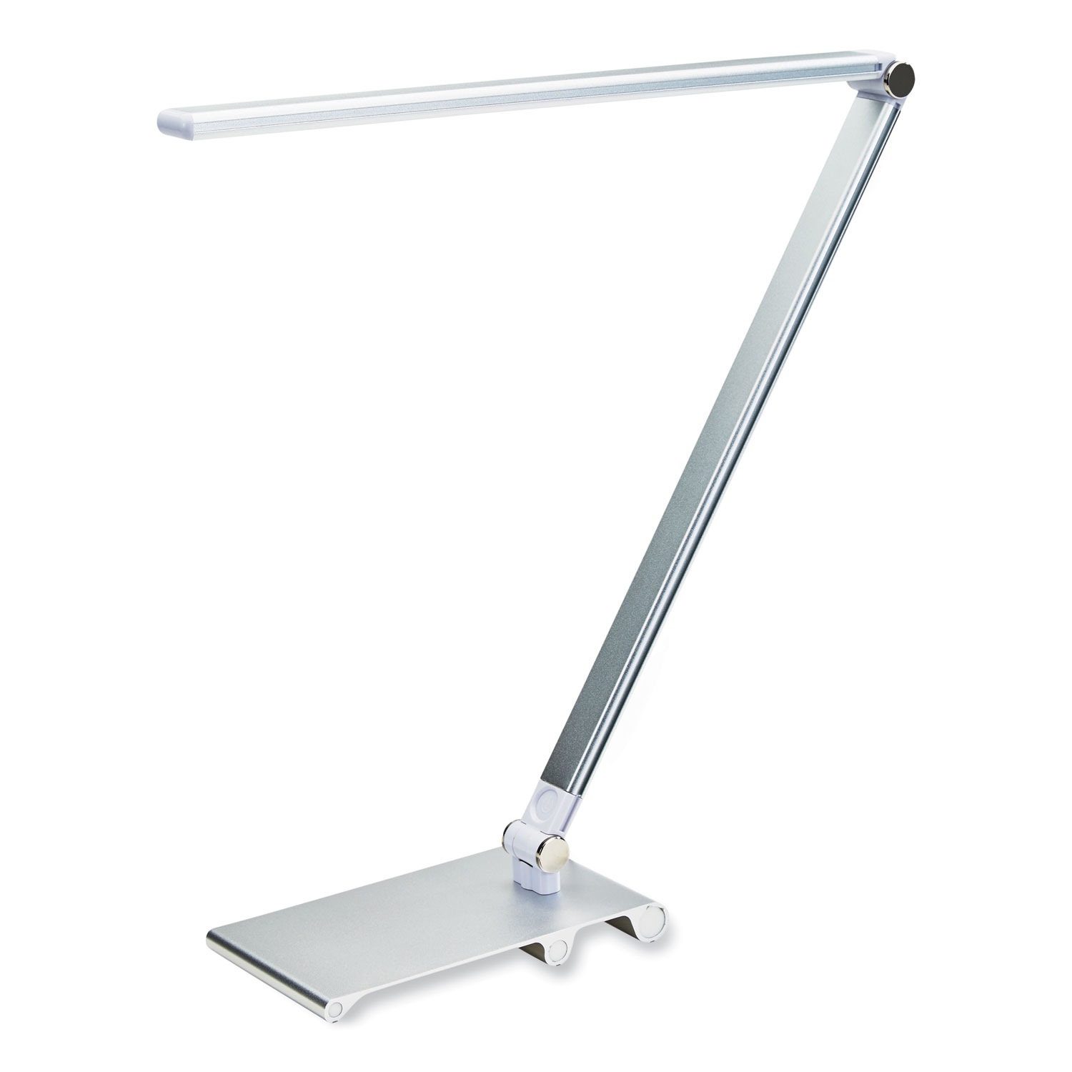 LED Desk Lamp with Dimmer, 2-Point Adjustable Neck, 15″ High, Silver