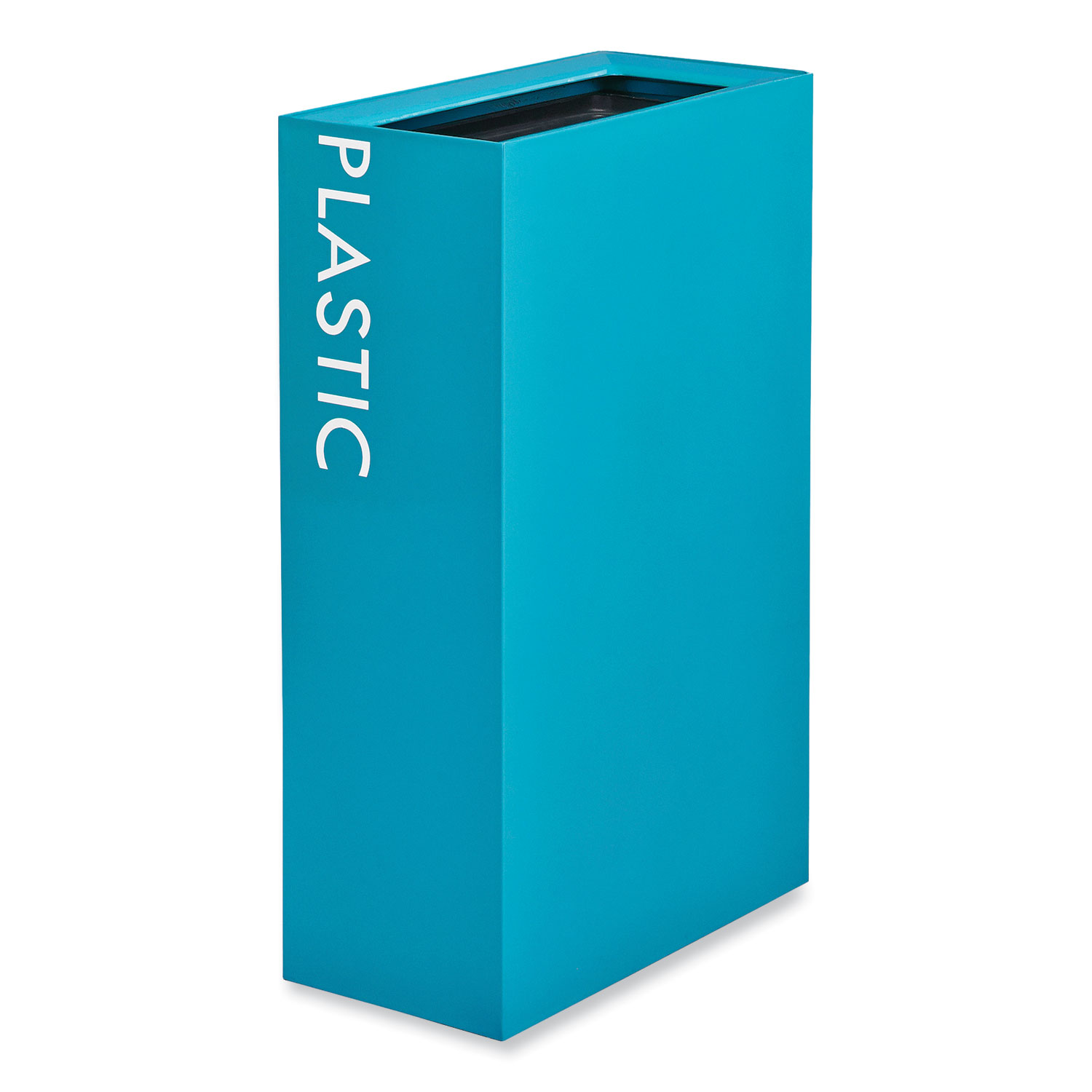 Mixx Recycling Center Rectangular Receptacle, 29 gal, Steel, Blue - Sani-Chem Cleaning Supplies Mixx Recycling Center Rectangular Receptacle, 29 gal, Steel, Blue - Sani-Chem Cleaning Supplies