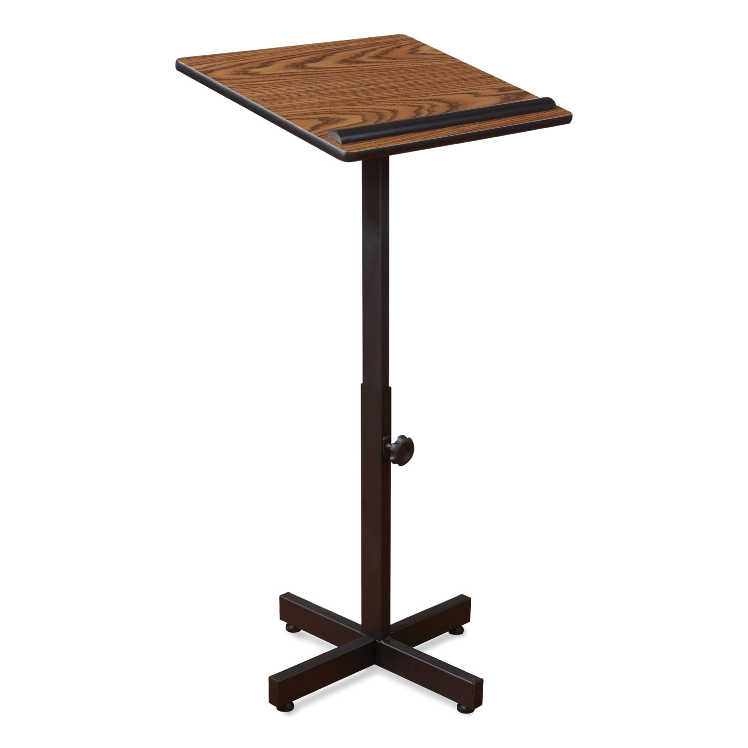 Oklahoma Sound® Portable Presentation Lectern Stand, 20 x 18.25 x 44, Medium Oak