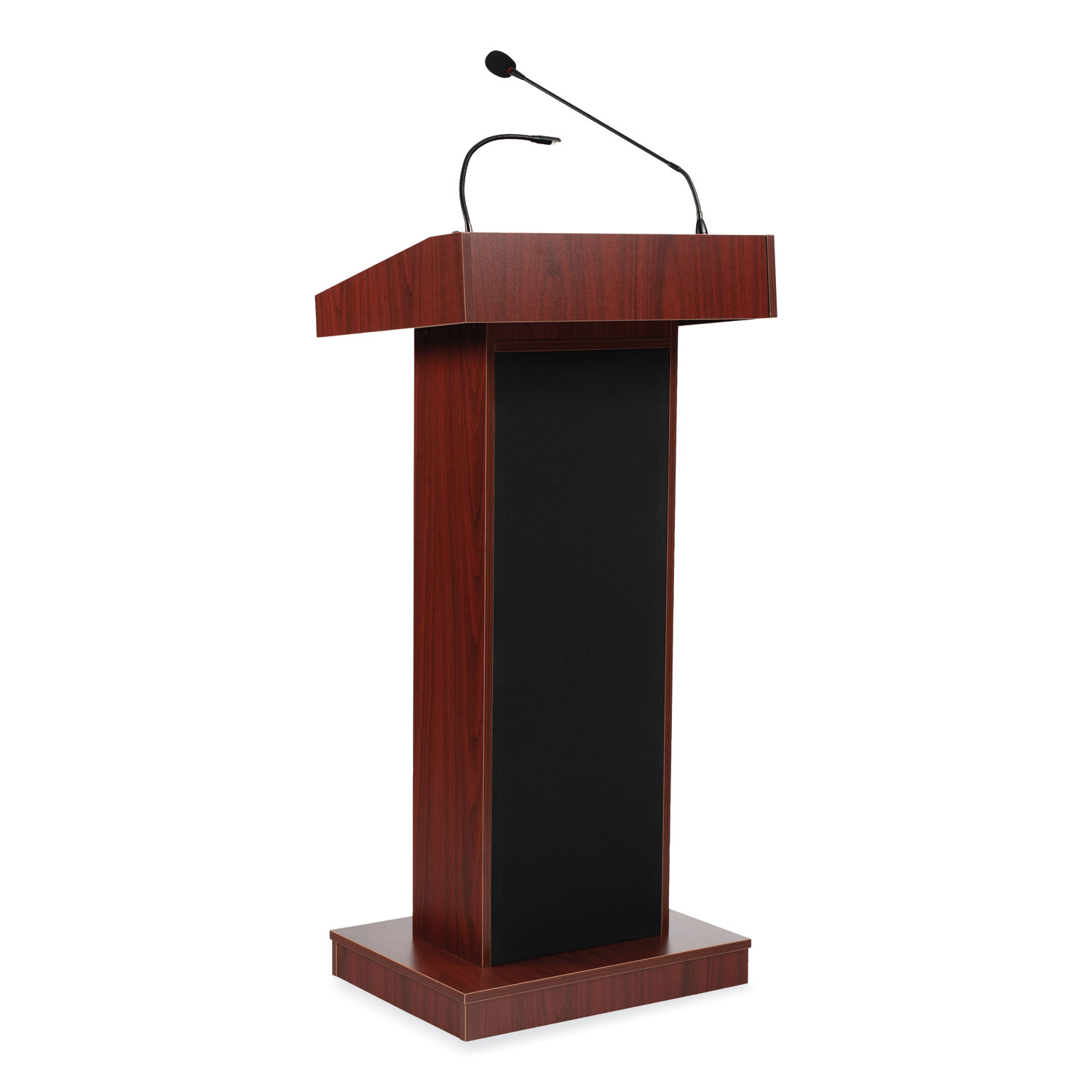 Oklahoma Sound® Orator Lectern, 22 x 17 x 46, Mahogany