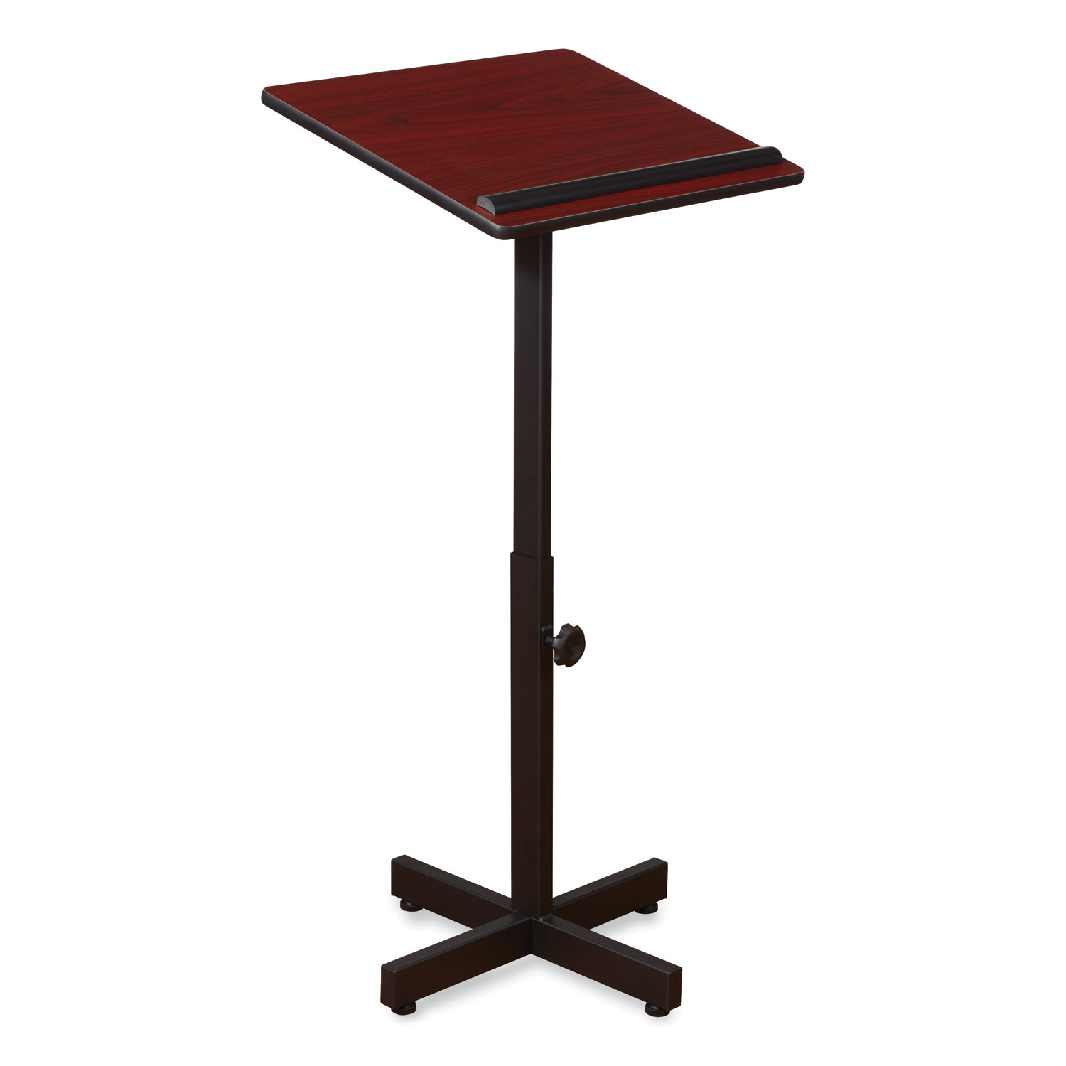 Oklahoma Sound® Portable Presentation Lectern Stand, 20 x 18.25 x 44, Mahogany