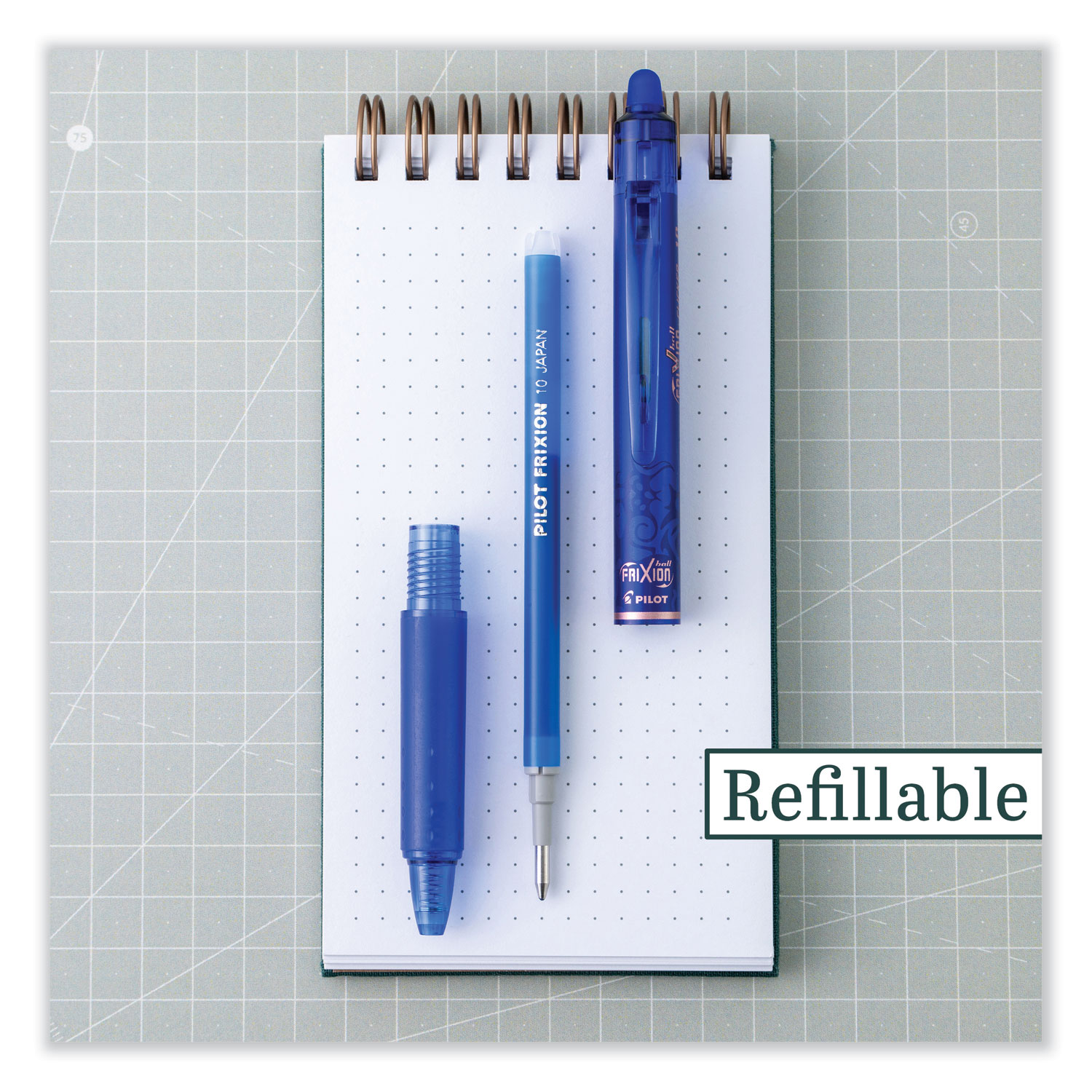 FriXion Clicker Erasable Retractable Gel Pen, 1 mm, Black Ink-barrel, Dozen