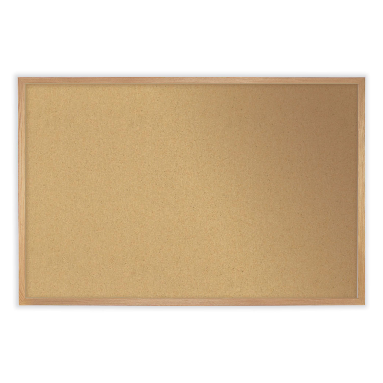 Natural Cork Bulletin Board with Wood Frame, 60.5″ x 48.5″, Tan Surface, Oak Finished Wood Frame