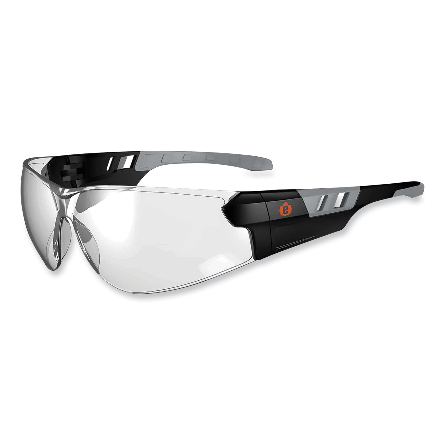 Skullerz Saga Frameless Safety Glasses, Black Nylon Impact Frame, Indoor/Outdoor Polycarbonate Lens